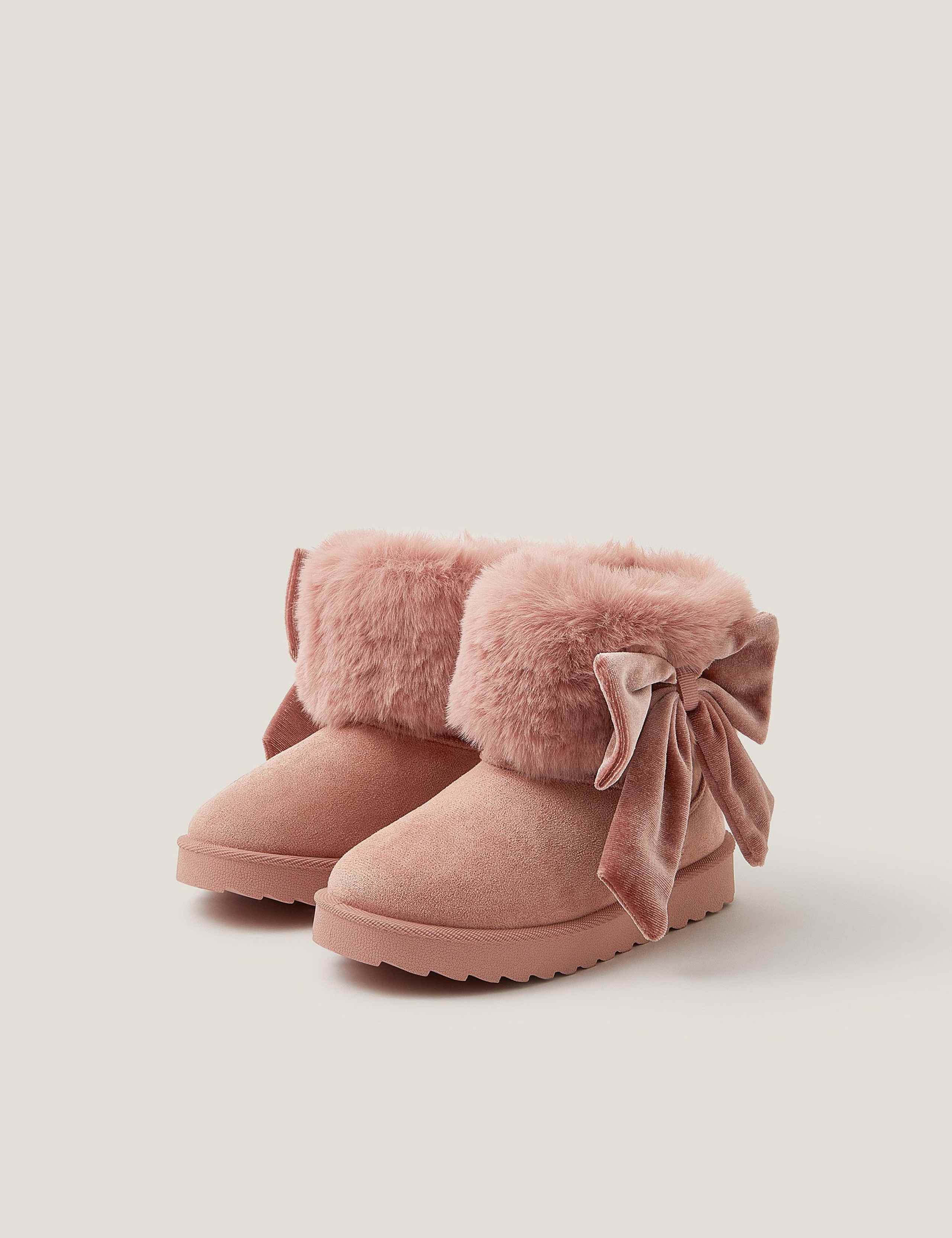 Kids' Faux Fur Ankle Boots (10 Small - 4 Large) 1 of 3