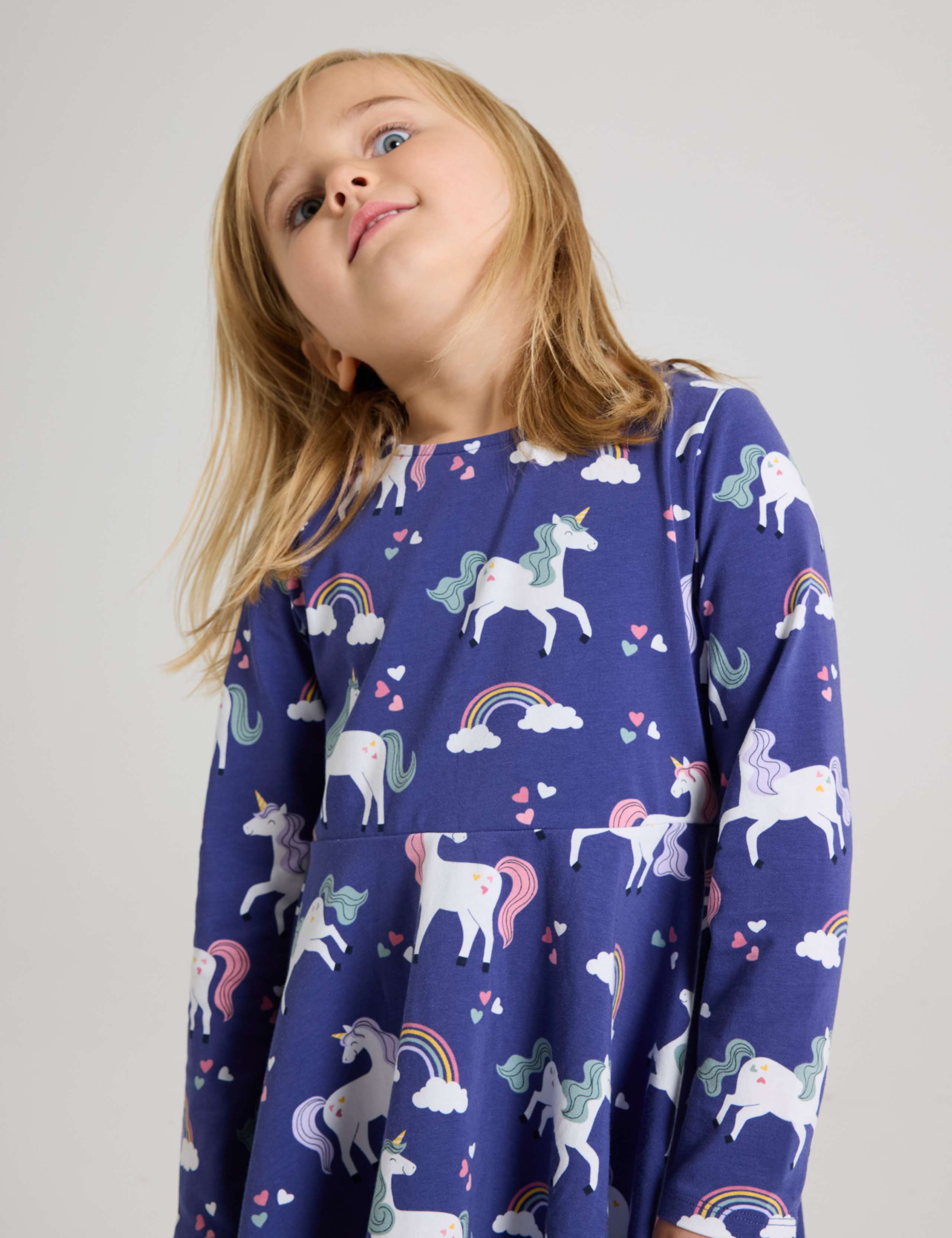 Cotton Rich Unicorn Dress (1-10 Yrs) 3 of 4