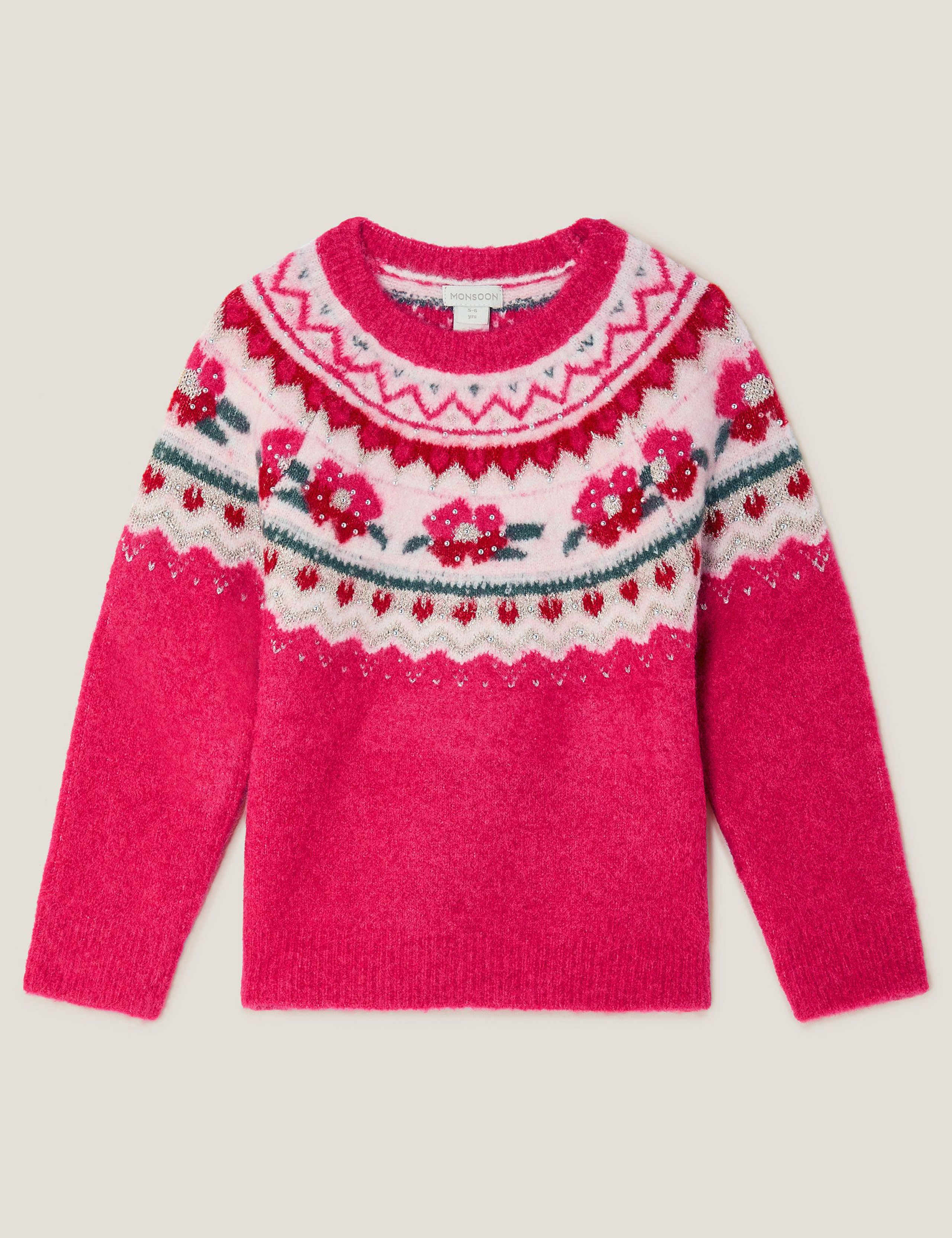 Fair Isle Sparkly Jumper (3-13 Yrs) 2 of 4