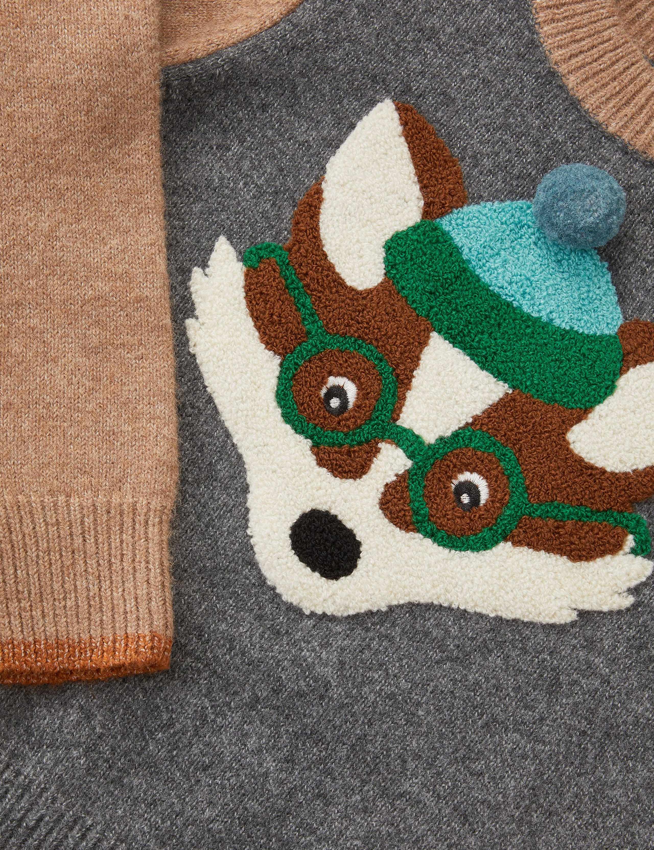 Pure Cotton Fox Colour Block Jumper (18 Mths - 13 Yrs) 2 of 3