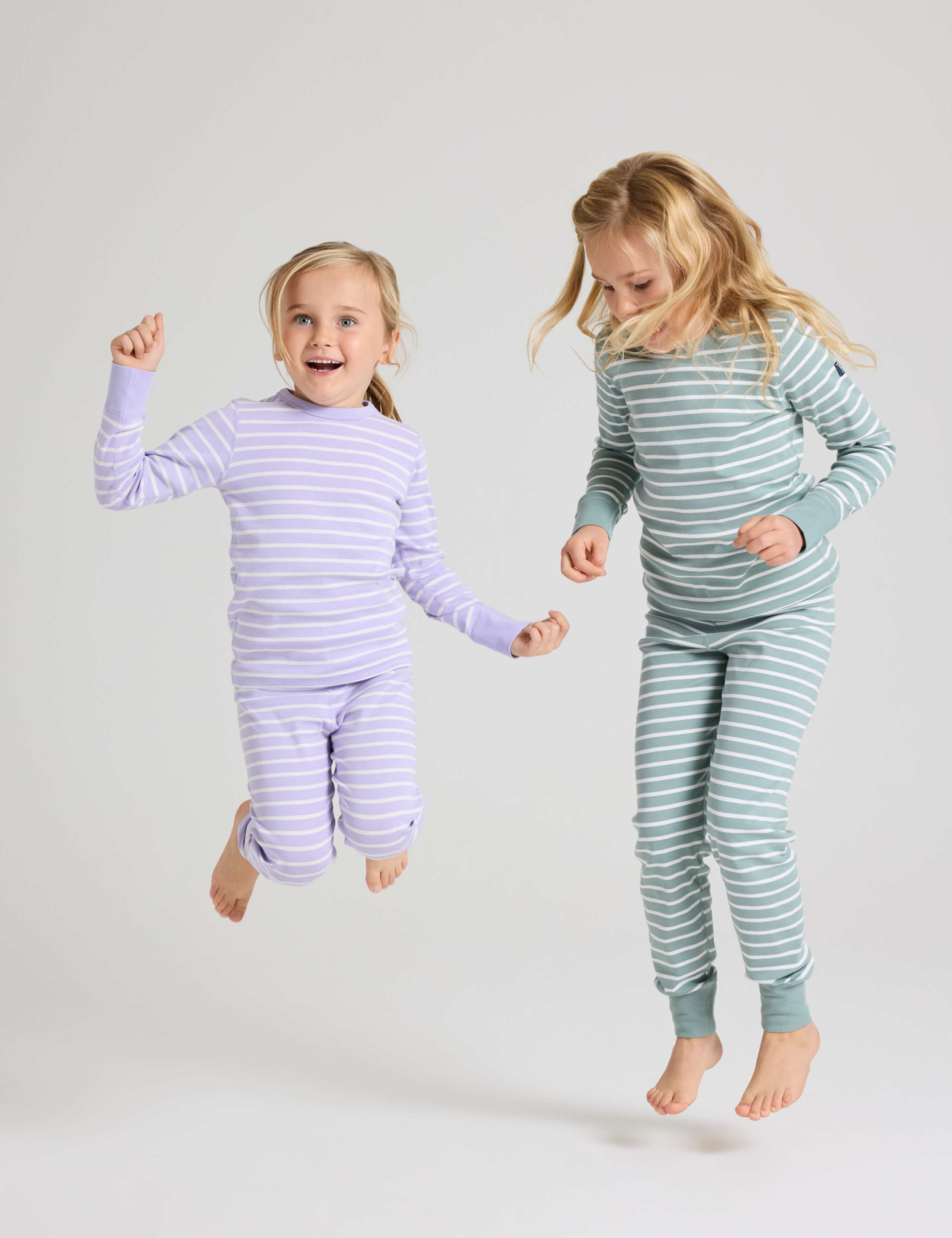 Pure Cotton Striped Leggings (1-10 Yrs) 1 of 4