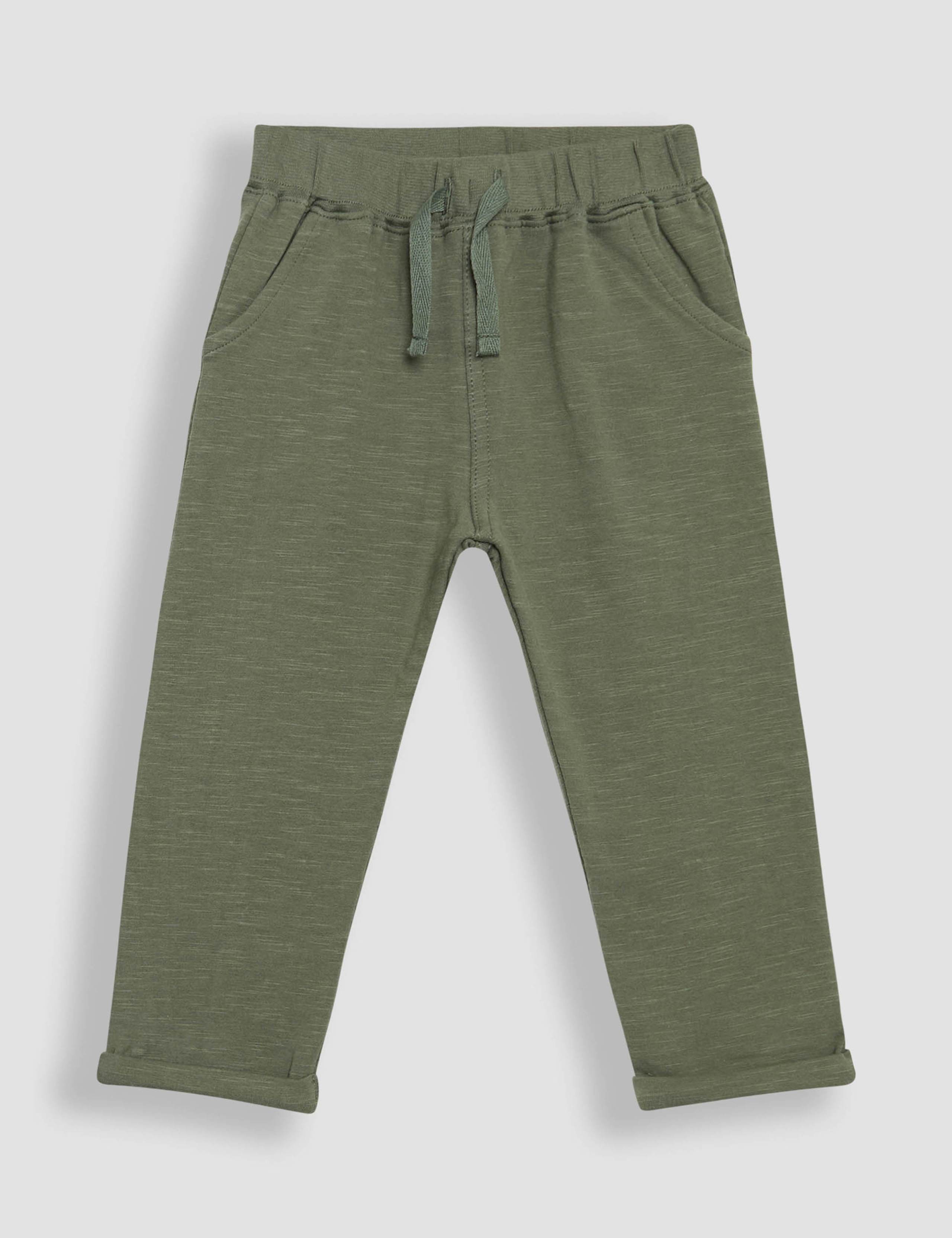 2pk Pure Cotton Plain Turn Up Joggers (0-6 Yrs) 2 of 6