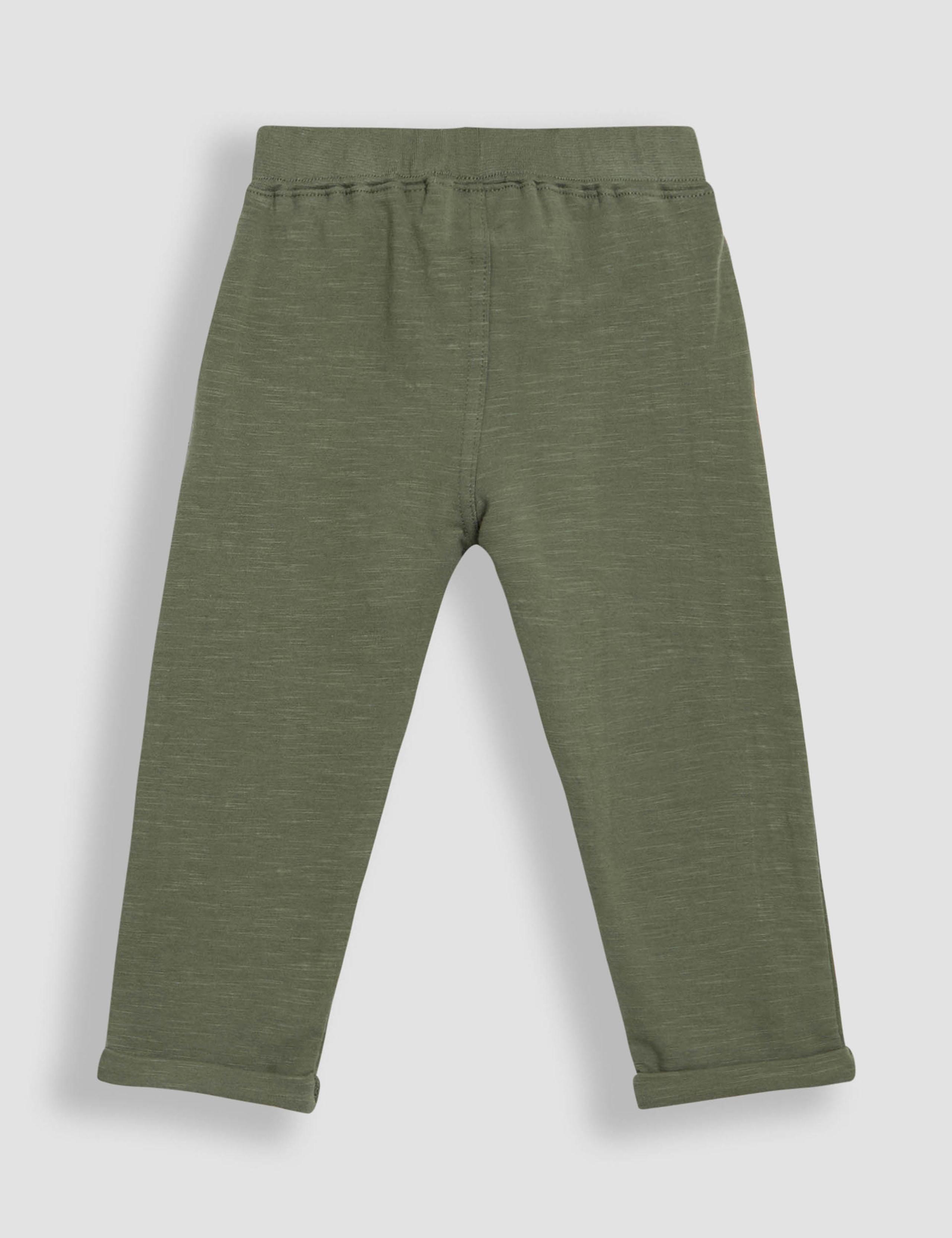 2pk Pure Cotton Plain Turn Up Joggers (0-6 Yrs) 3 of 6