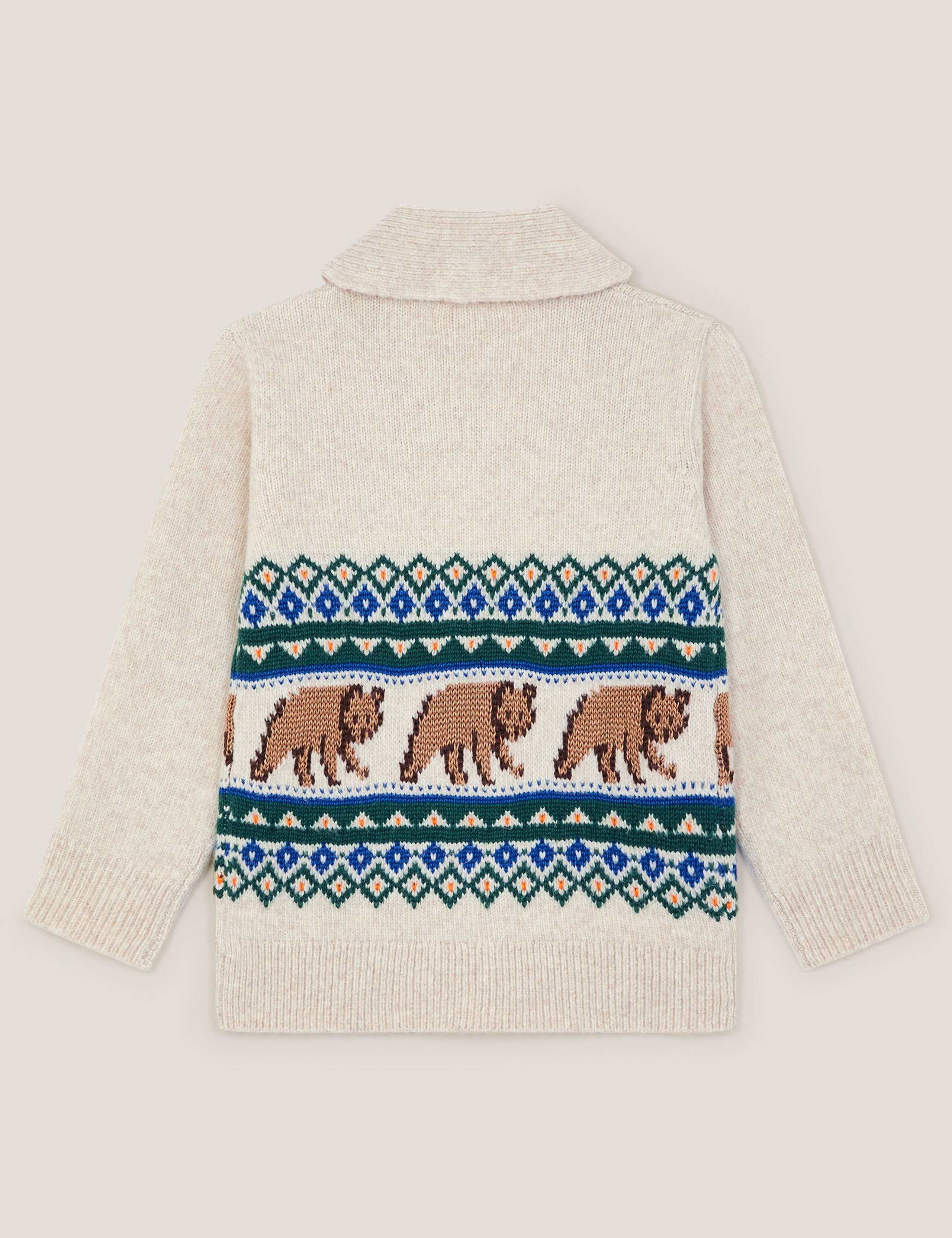 Fair Isle Bear Cardigan (2-13 Yrs) 2 of 3