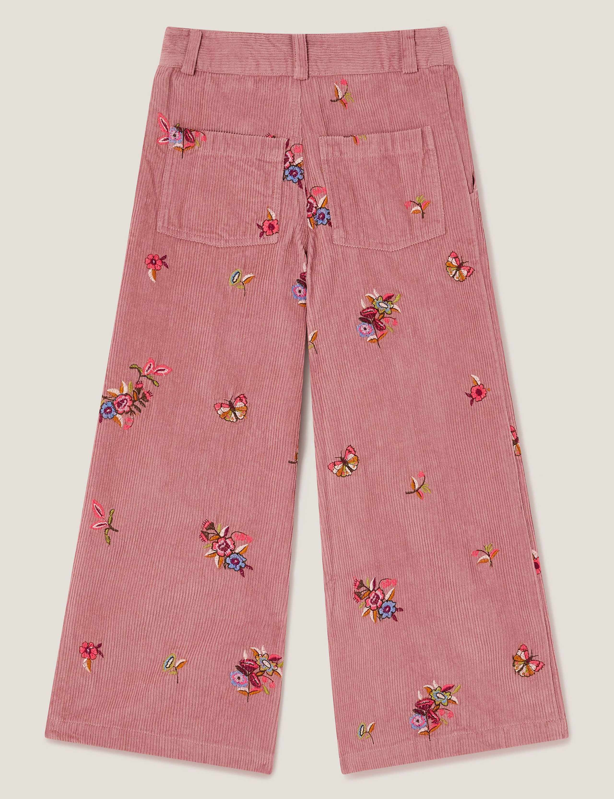 Corduroy Embroidered Wide Leg Trousers (3-13 Yrs) 3 of 4