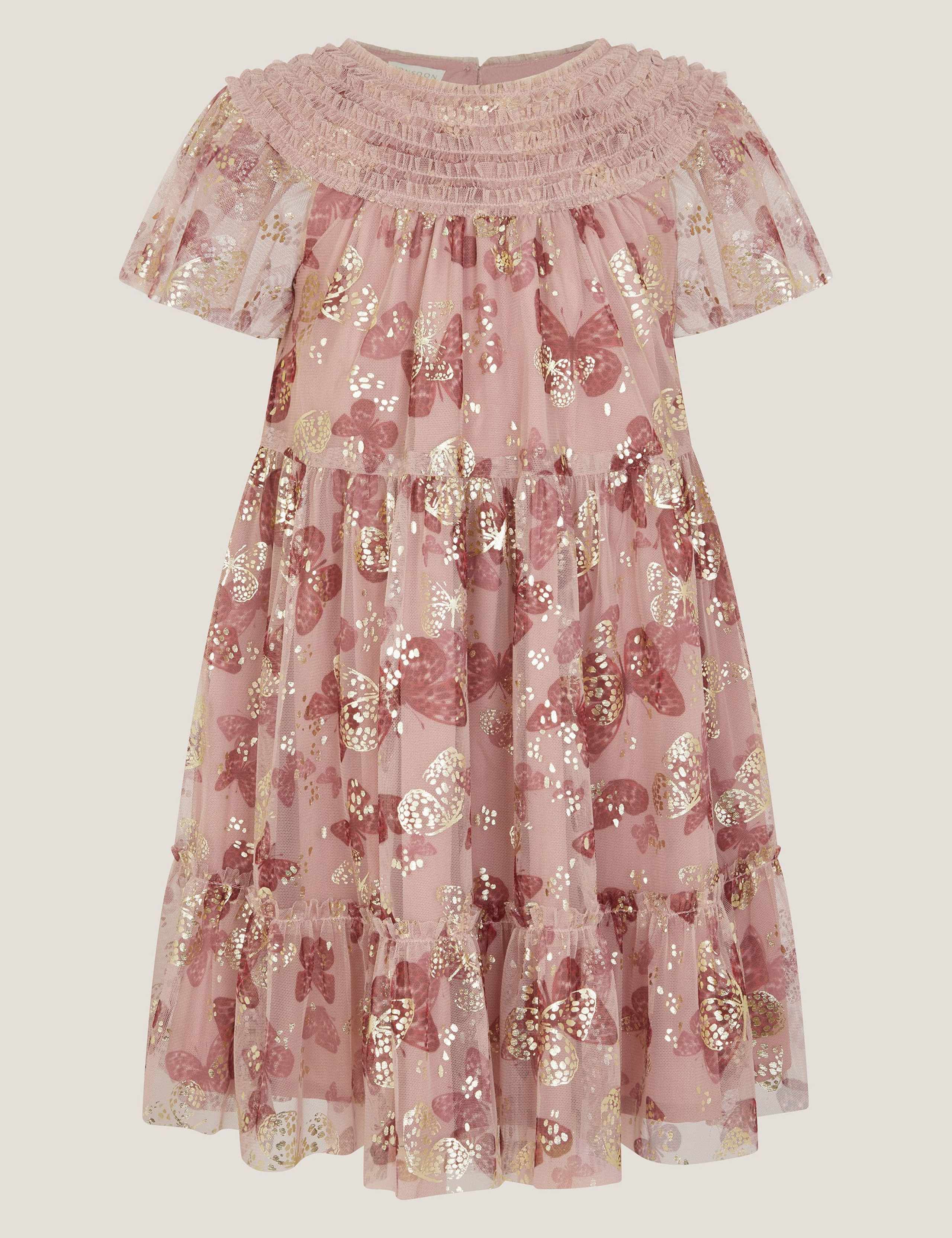 Butterfly Foil Print Dress (2-15 Yrs) 2 of 4