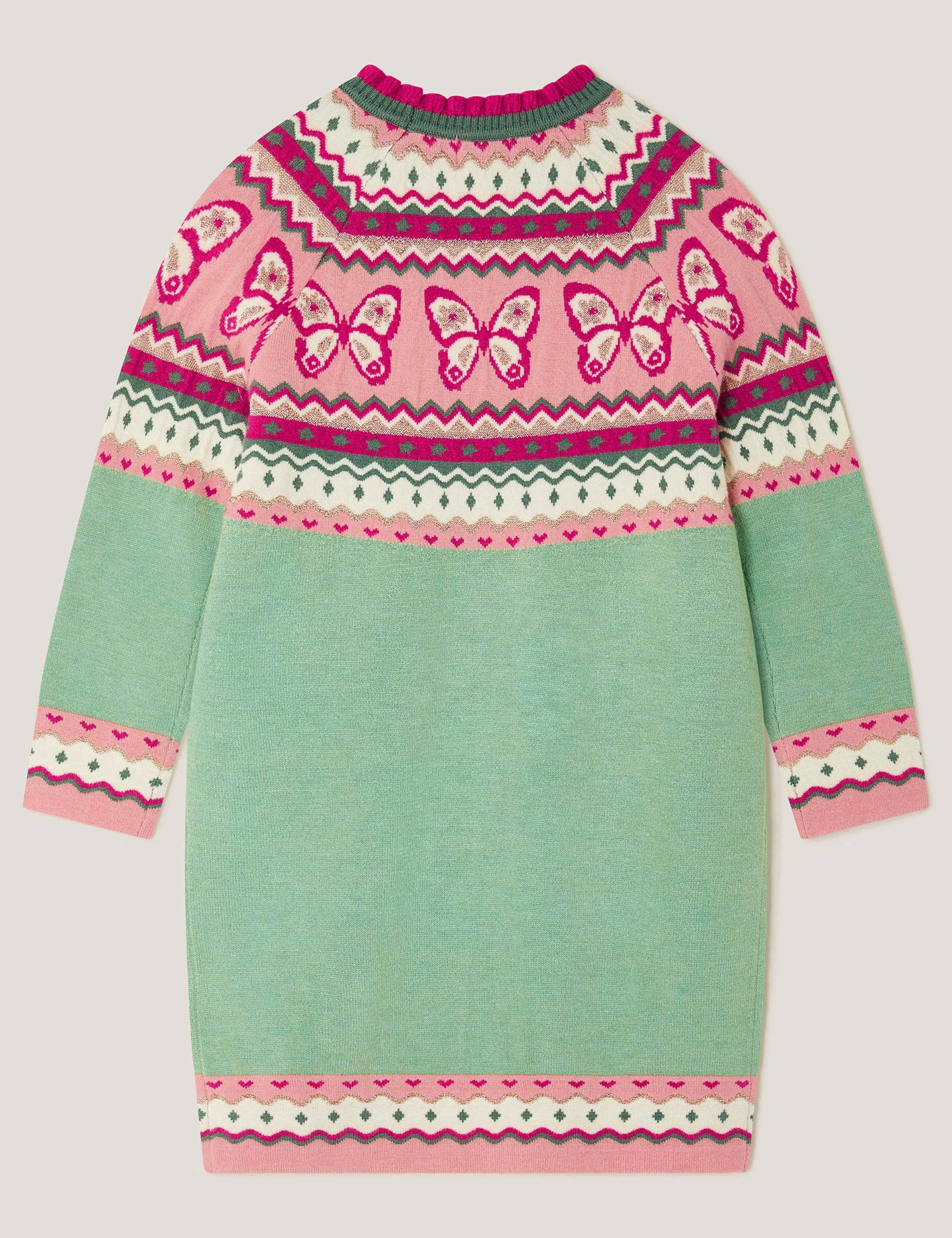 Butterfly Fair Isle Jumper Dress (3-13 Yrs) 3 of 4