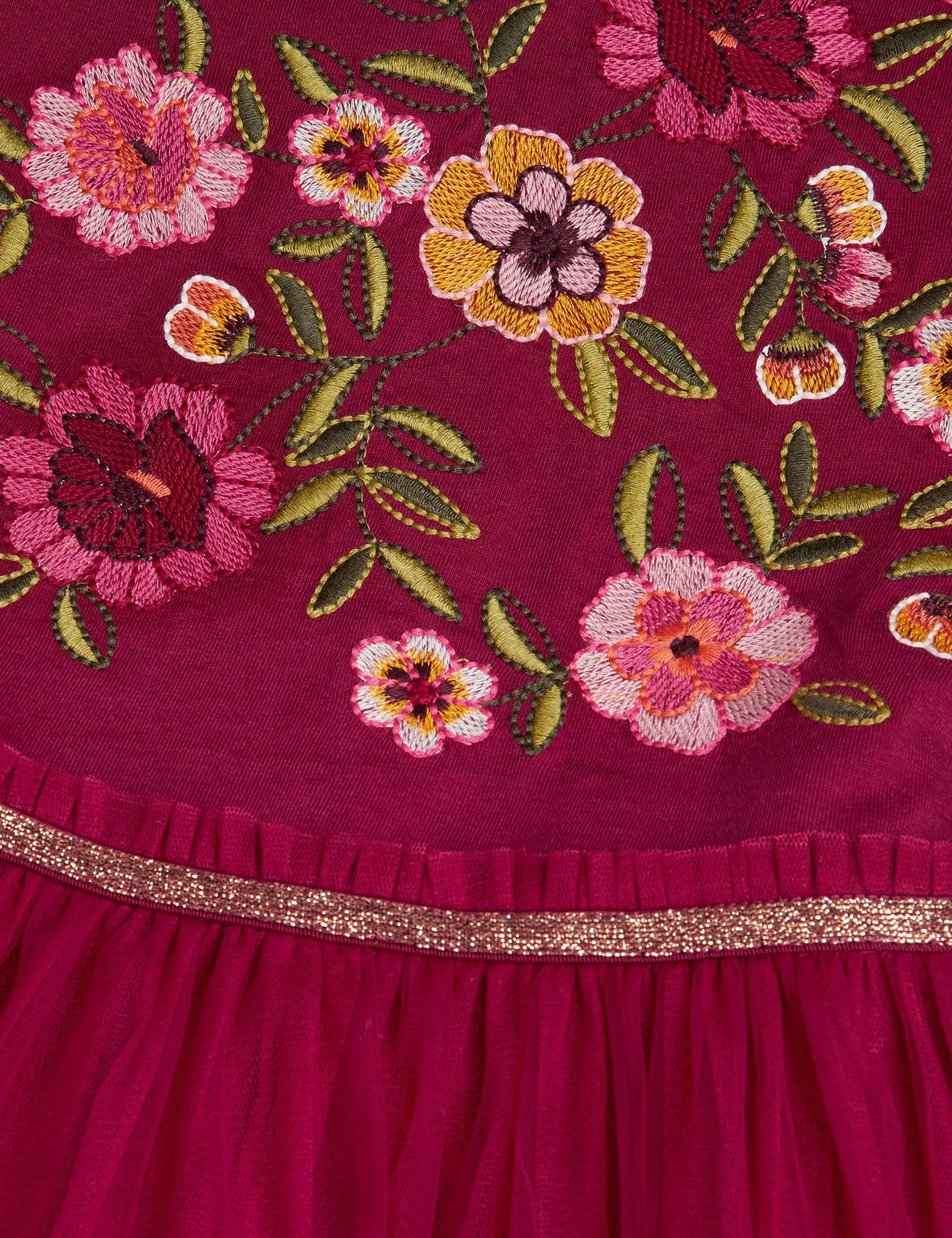 Floral Embroidered Butterfly Tulle Dress (3-15 Yrs) 3 of 4