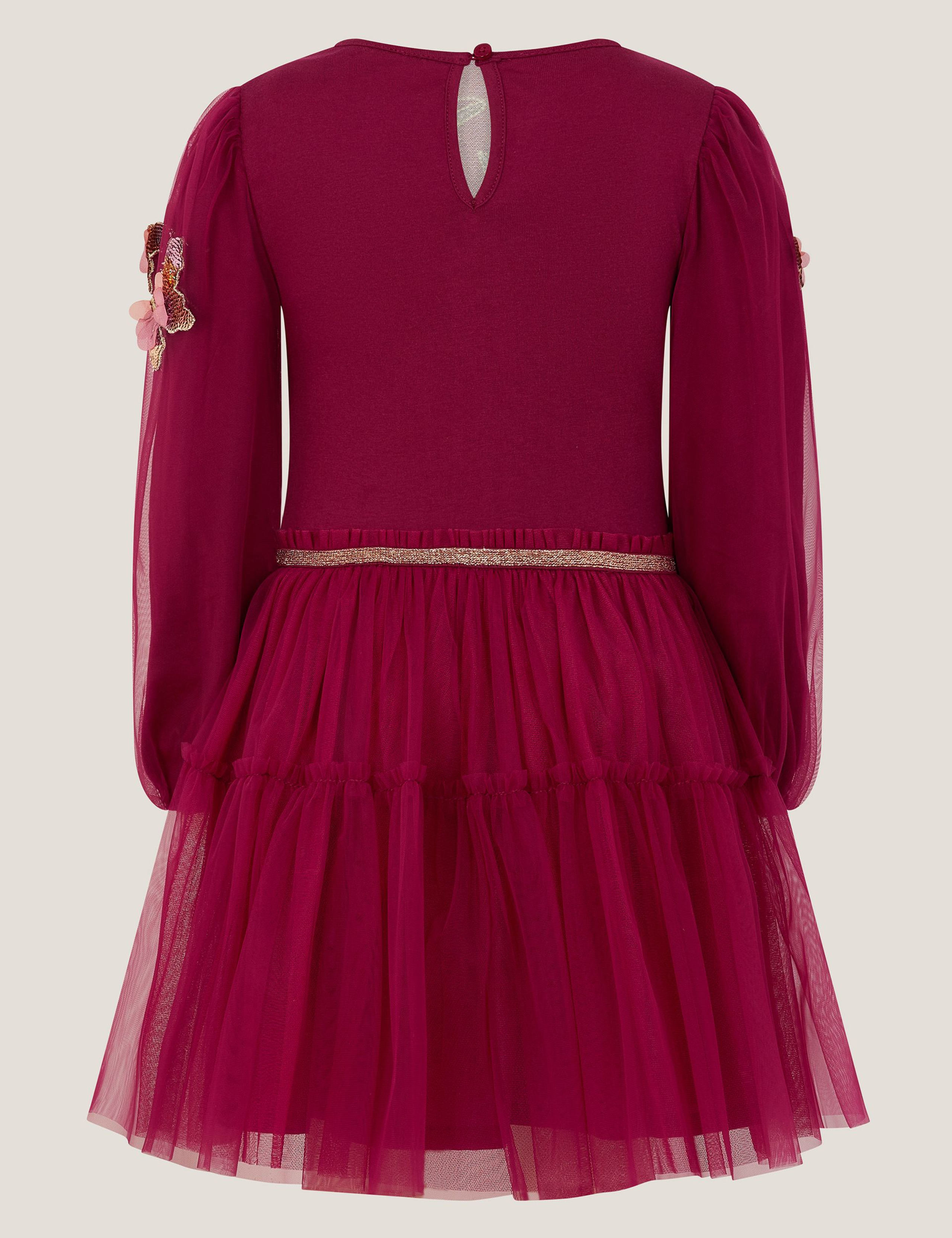 Floral Embroidered Butterfly Tulle Dress (3-15 Yrs) 4 of 4