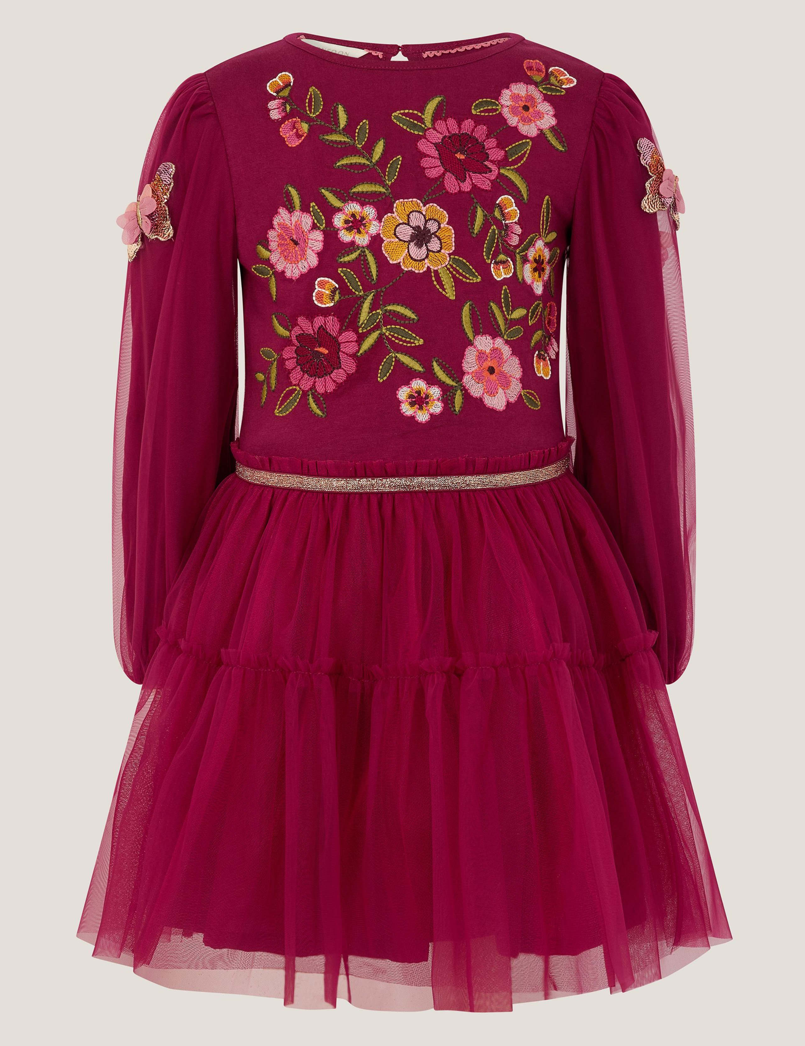 Floral Embroidered Butterfly Tulle Dress (3-15 Yrs) 2 of 4