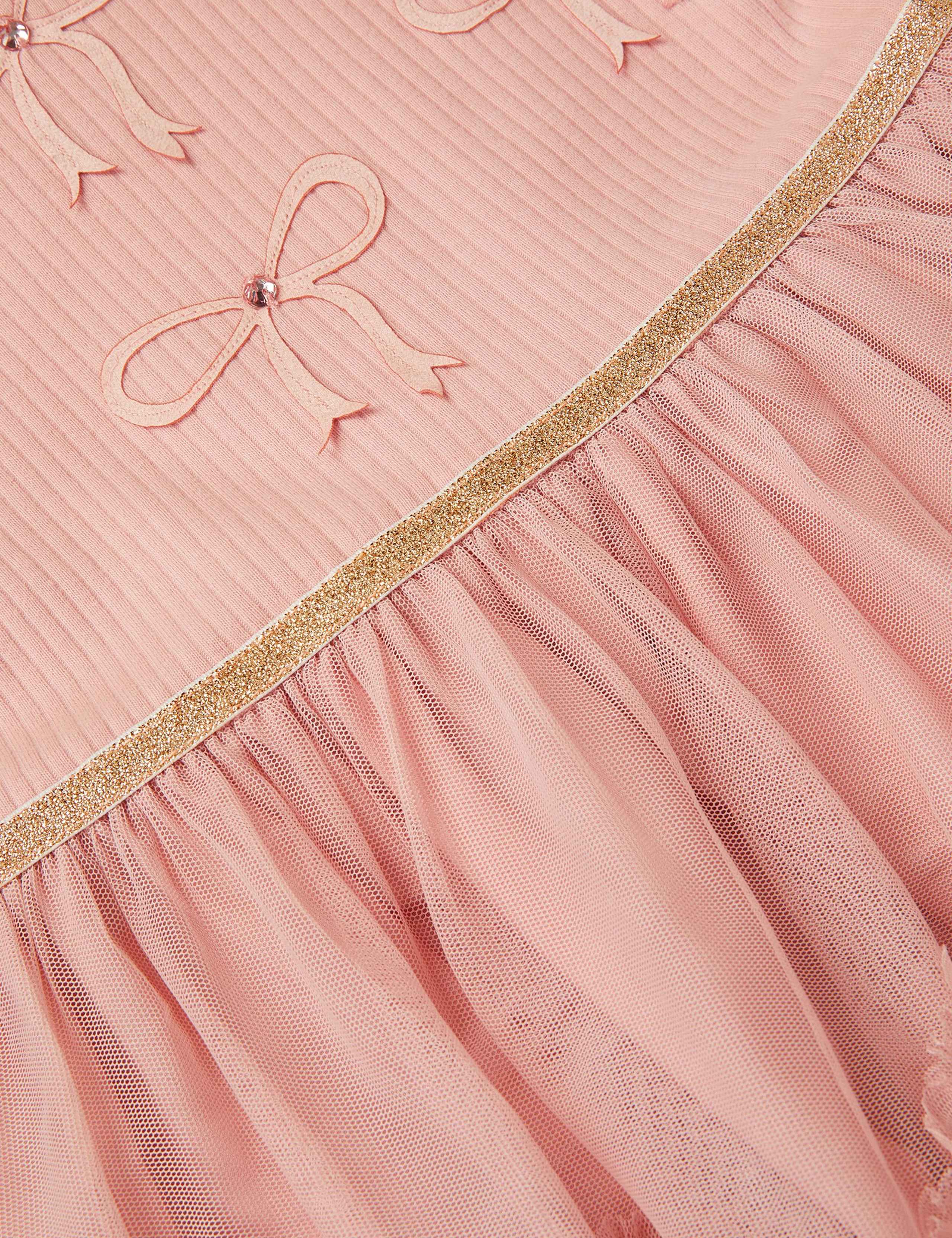 Bow Puff Sleeve Ruffle Dress 4 of 4