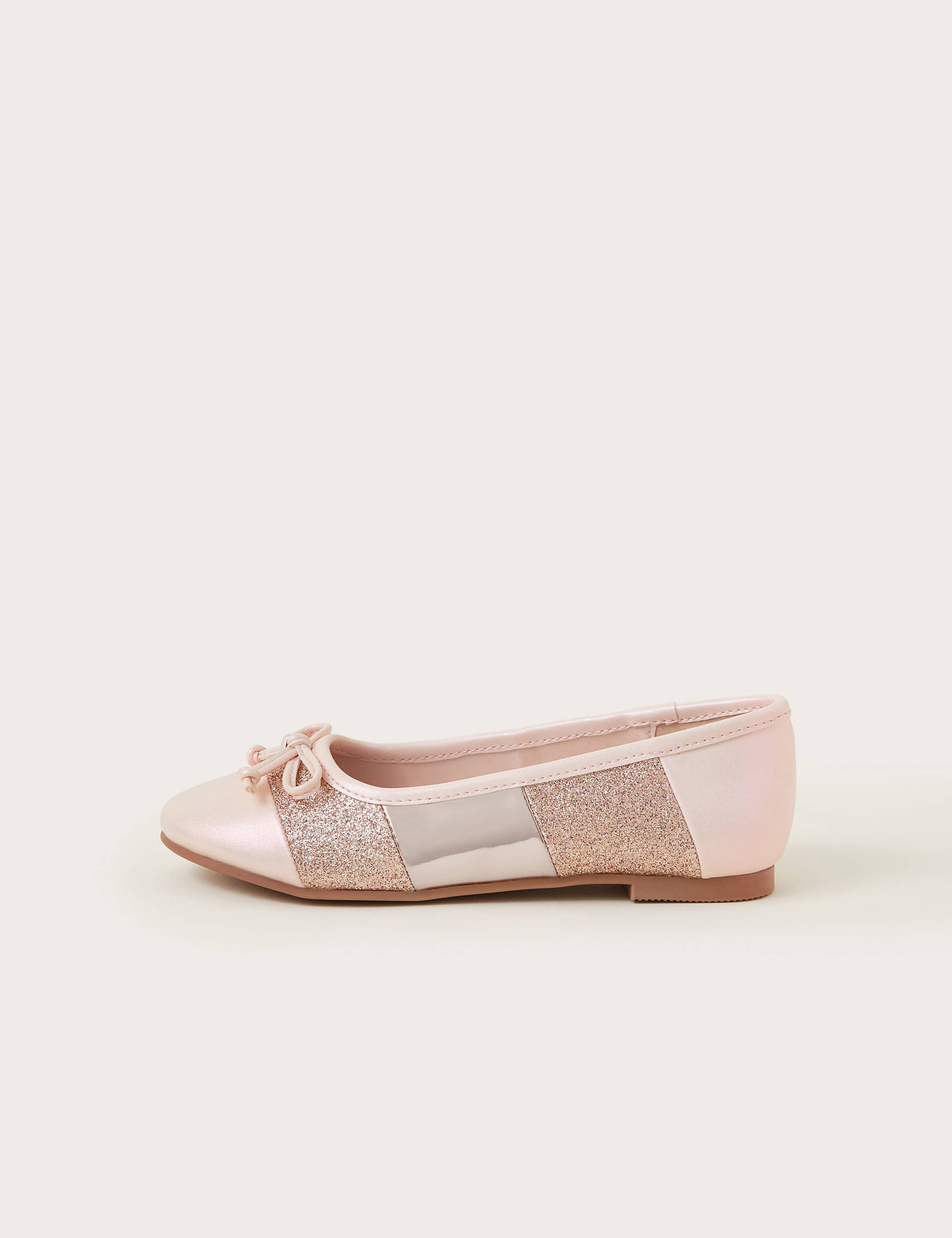 Kids' Glitter Colour Block Ballet Pumps (7 Small - 4 Large) 3 of 3