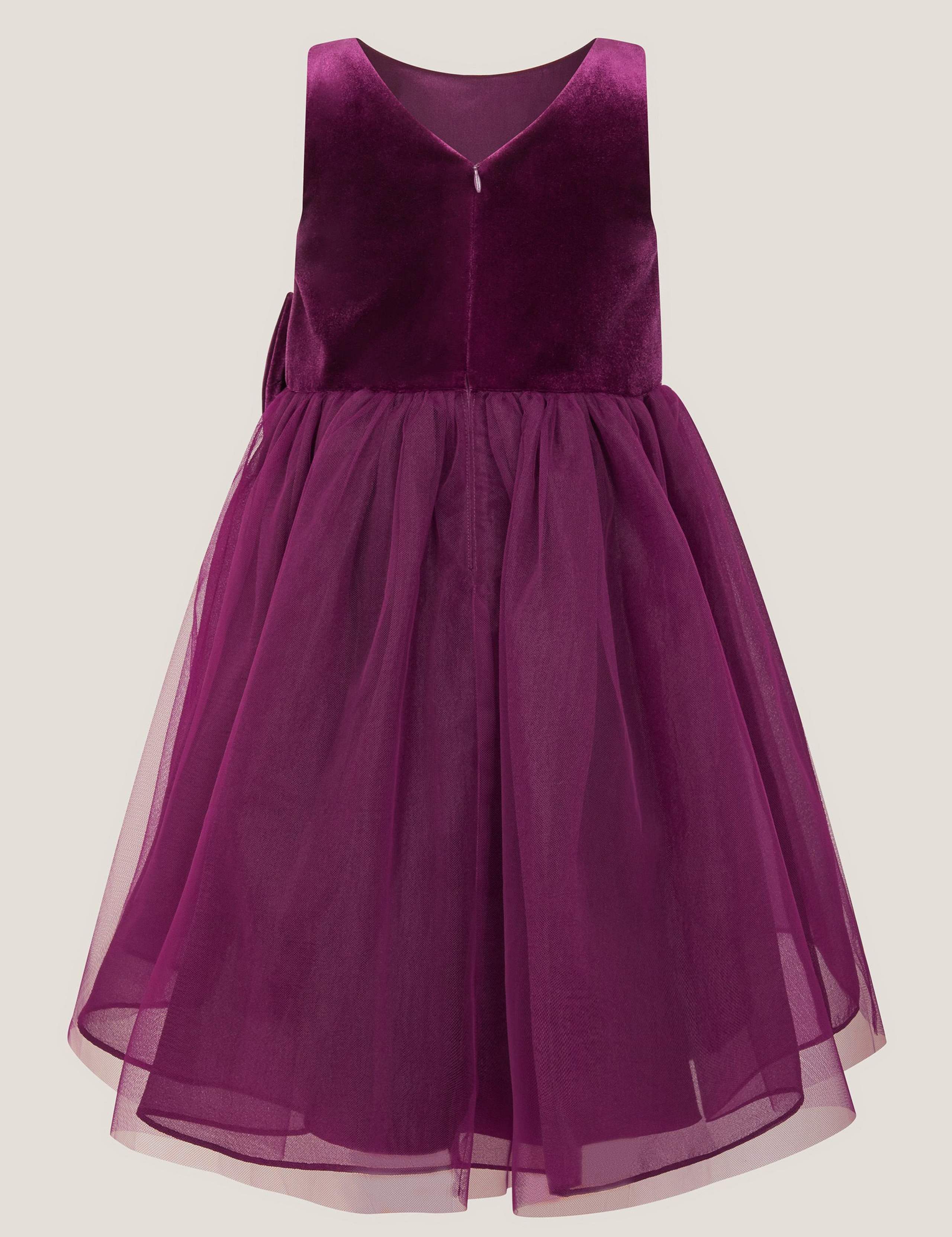 Velvet Bow Tulle Dress 3 of 4