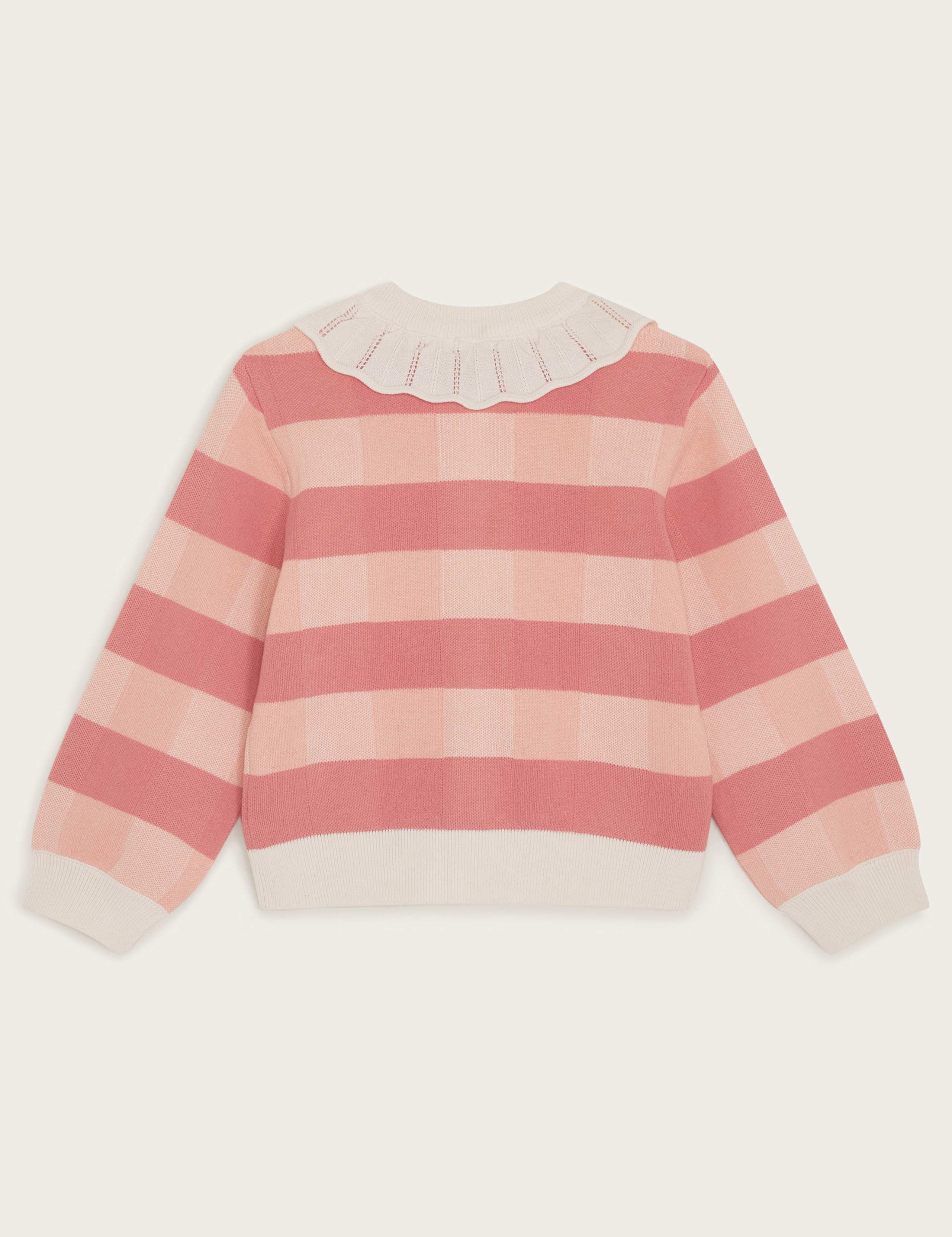 Pure Cotton Striped Collared Cardigan (3-13 Yrs) 3 of 3