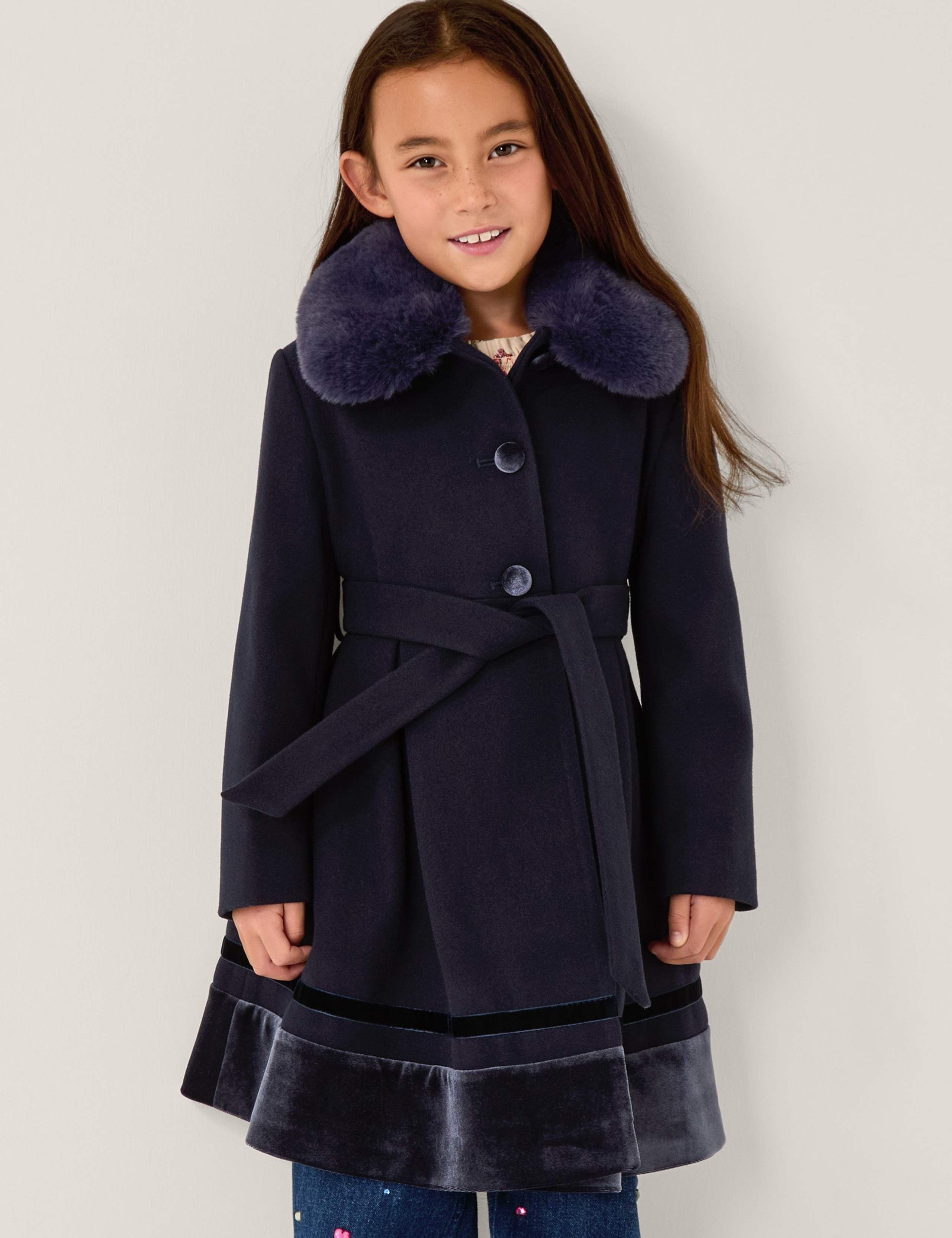 Faux Fur Coat (3-13 Yrs) 1 of 4