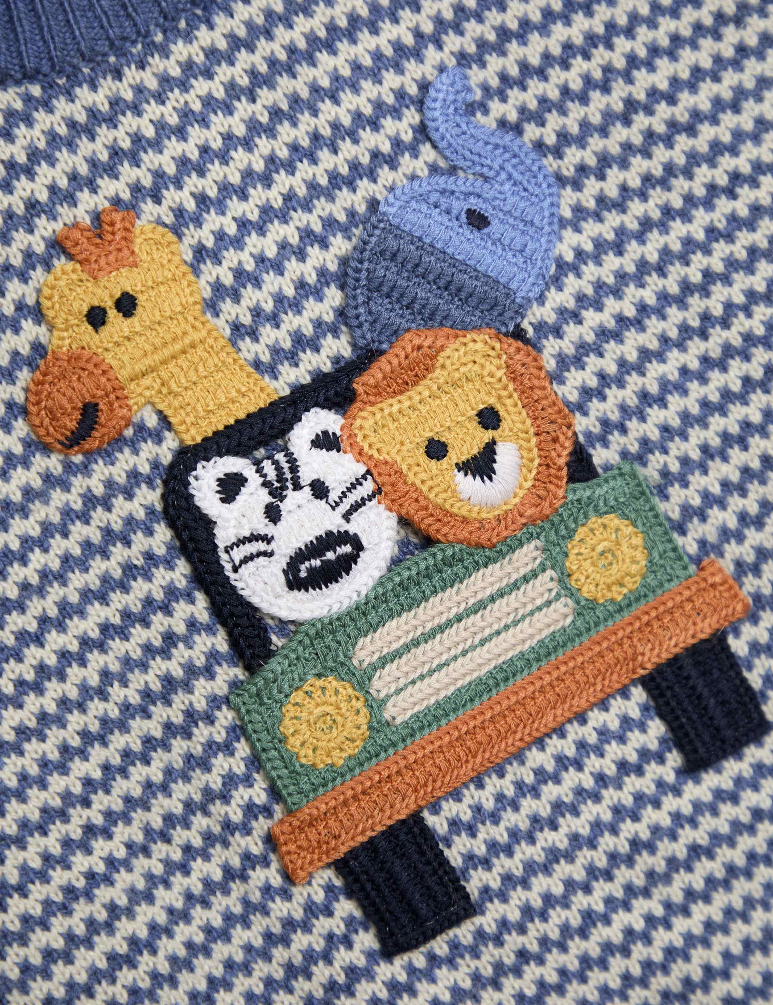 Crochet Safari Friends Jumper with Cashmere (1-5 Yrs) 3 of 3