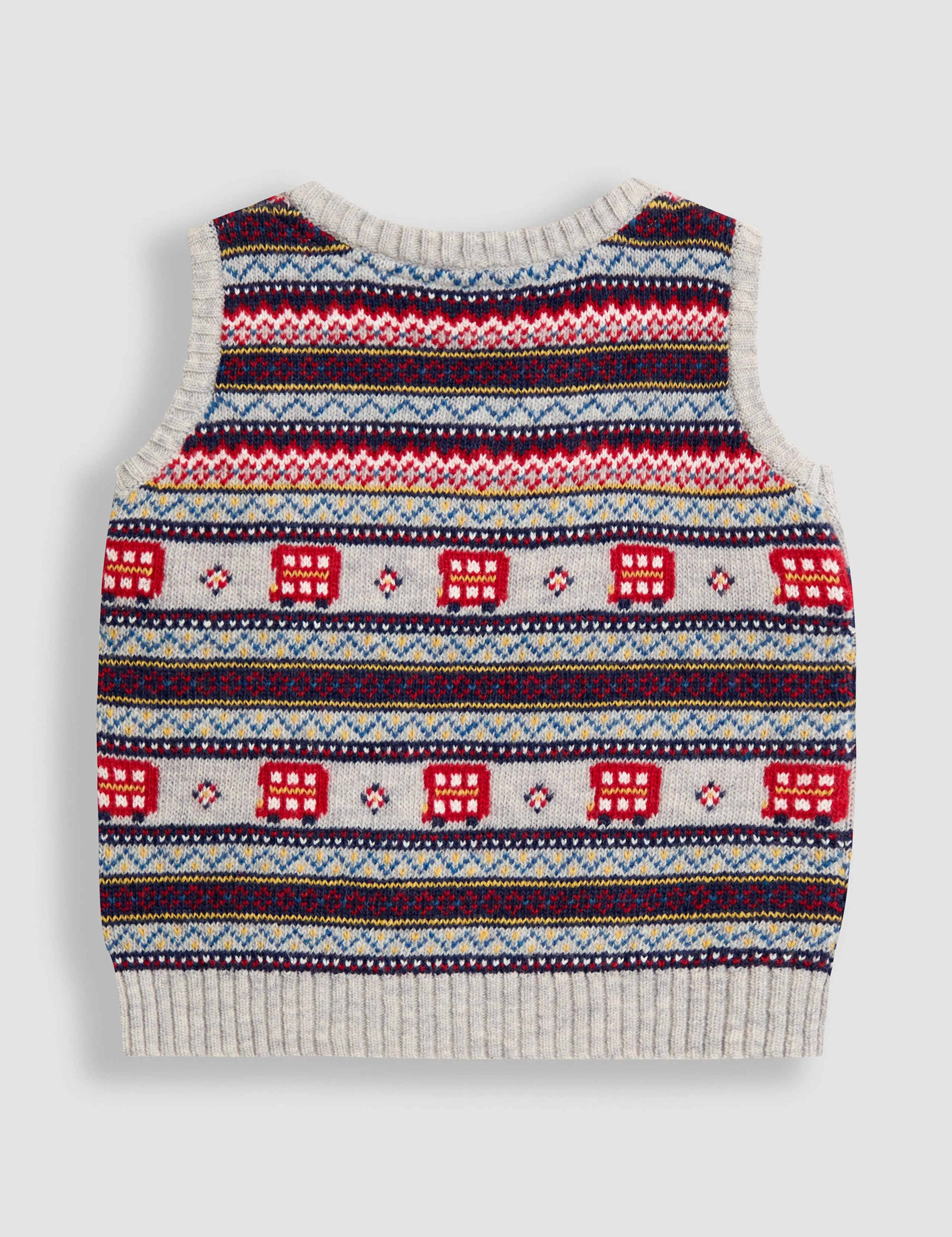 Wool Rich London Bus Fair Isle Tank Top (0-6 Yrs) 2 of 3