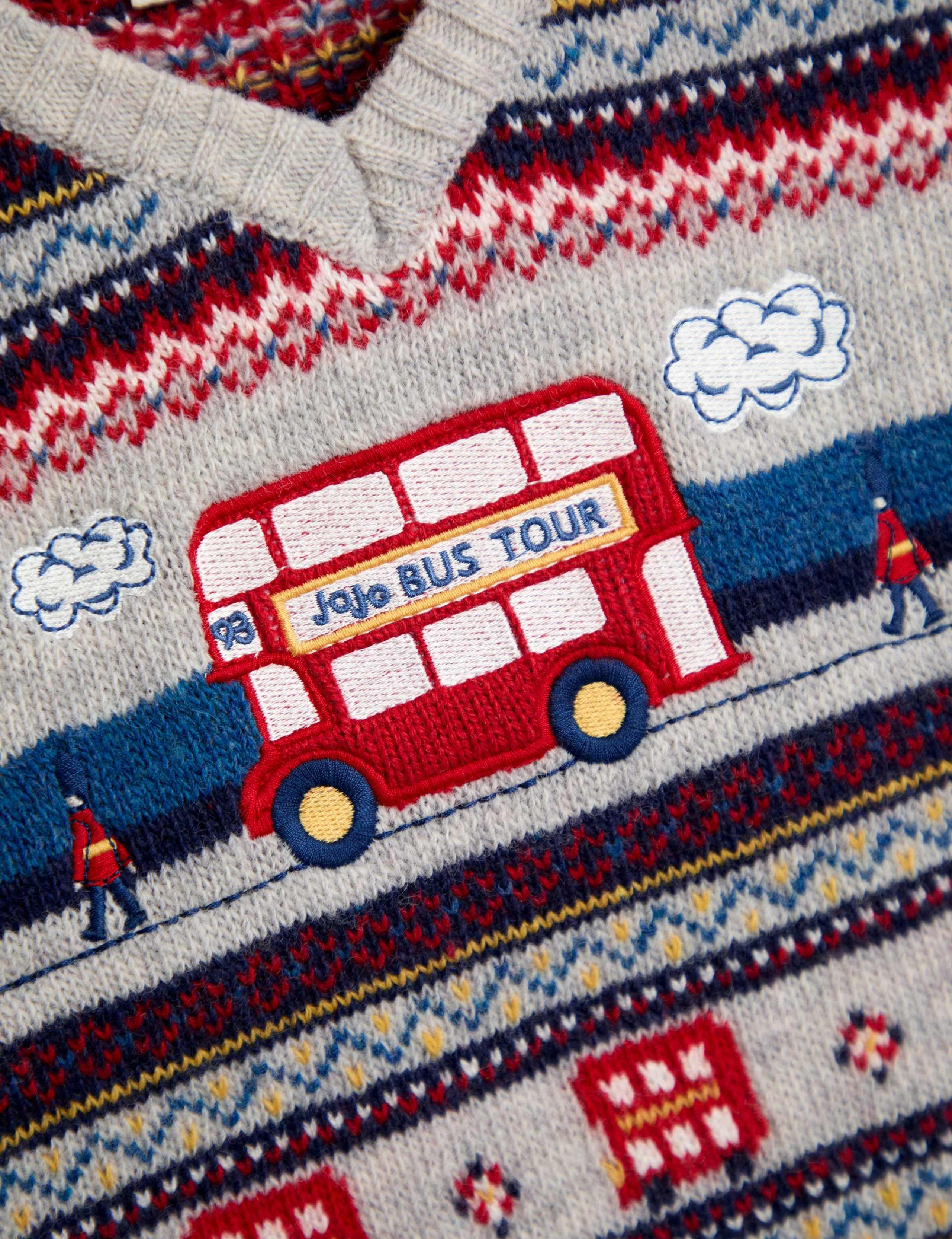 Wool Rich London Bus Fair Isle Tank Top (0-6 Yrs) 3 of 3