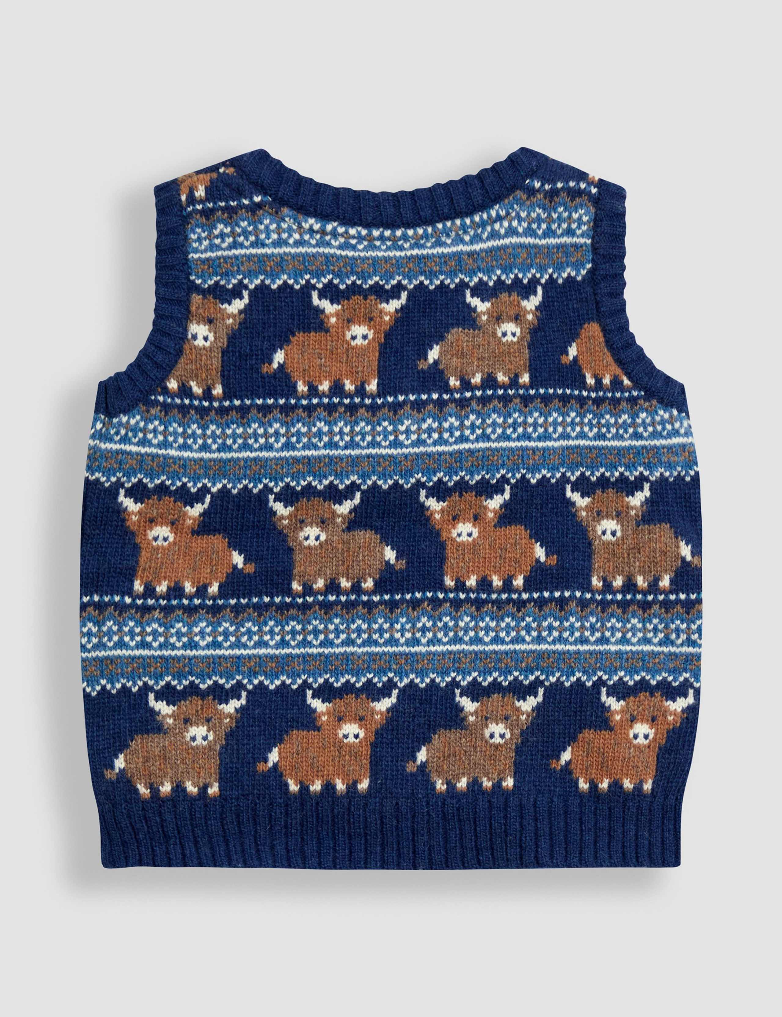 Wool Rich Fair Isle Knitted Vest (6 Mts - 4 Yrs) 3 of 3