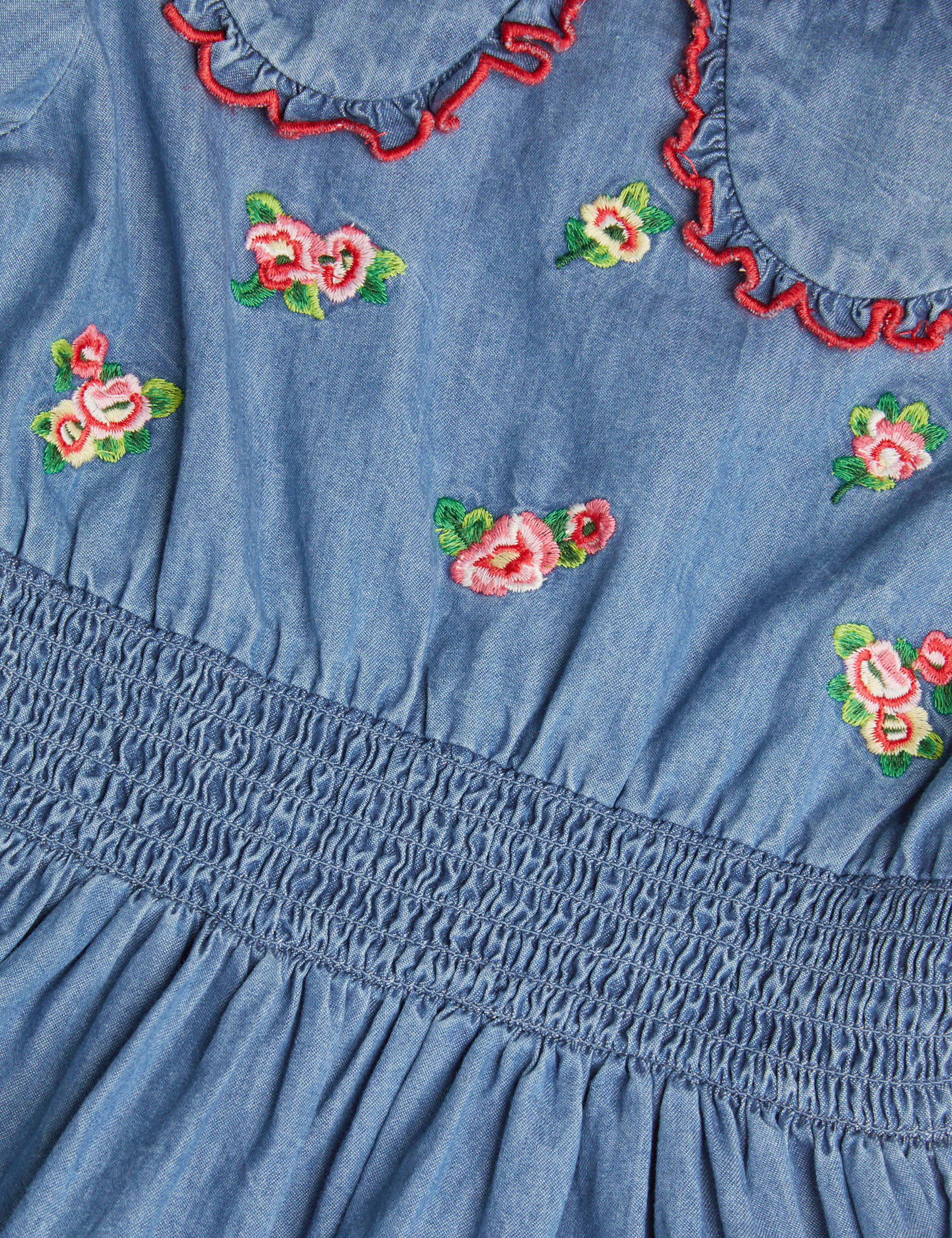 Denim Floral Embroidered Dress (3-13 Yrs) 3 of 3