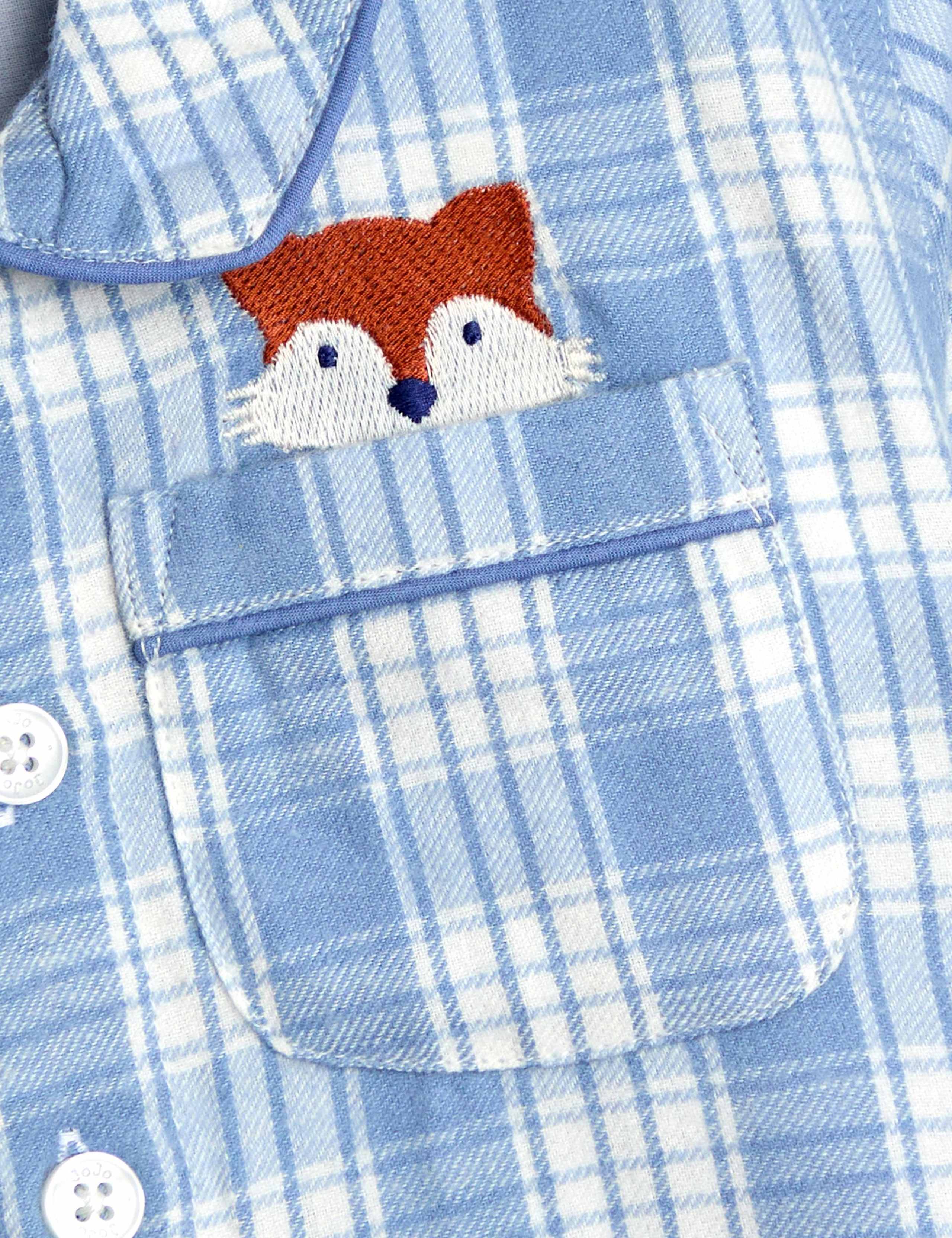 Pure Cotton Woven Checked Pyjamas (1-6 Yrs) 5 of 6