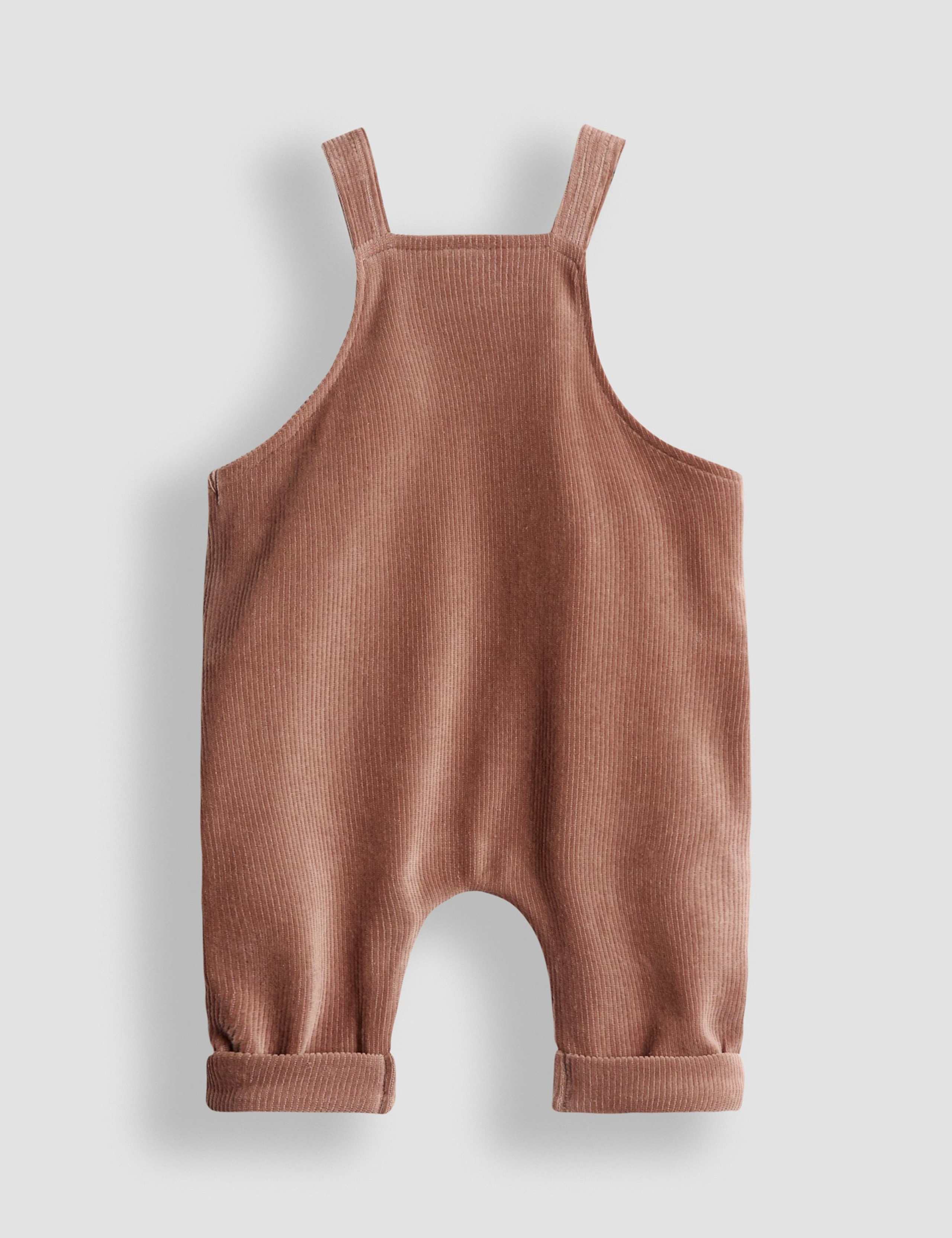 Cotton Rich Velour Dungarees (0-24 Mths) 3 of 6