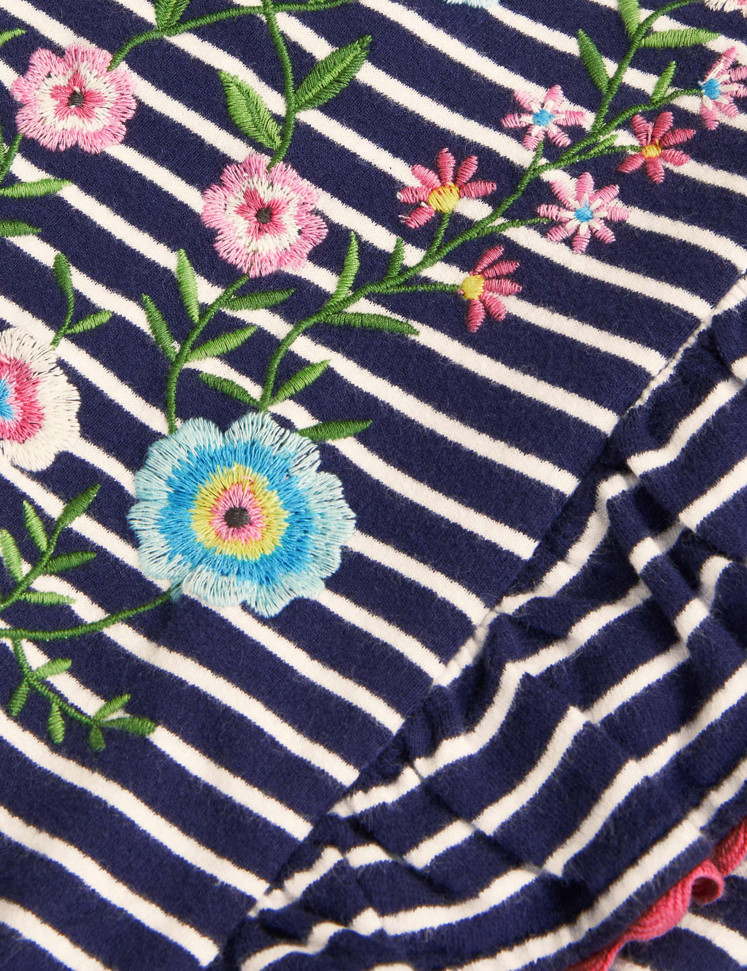 Jersey Striped Embroidered Dress (2-13 Yrs) 3 of 3
