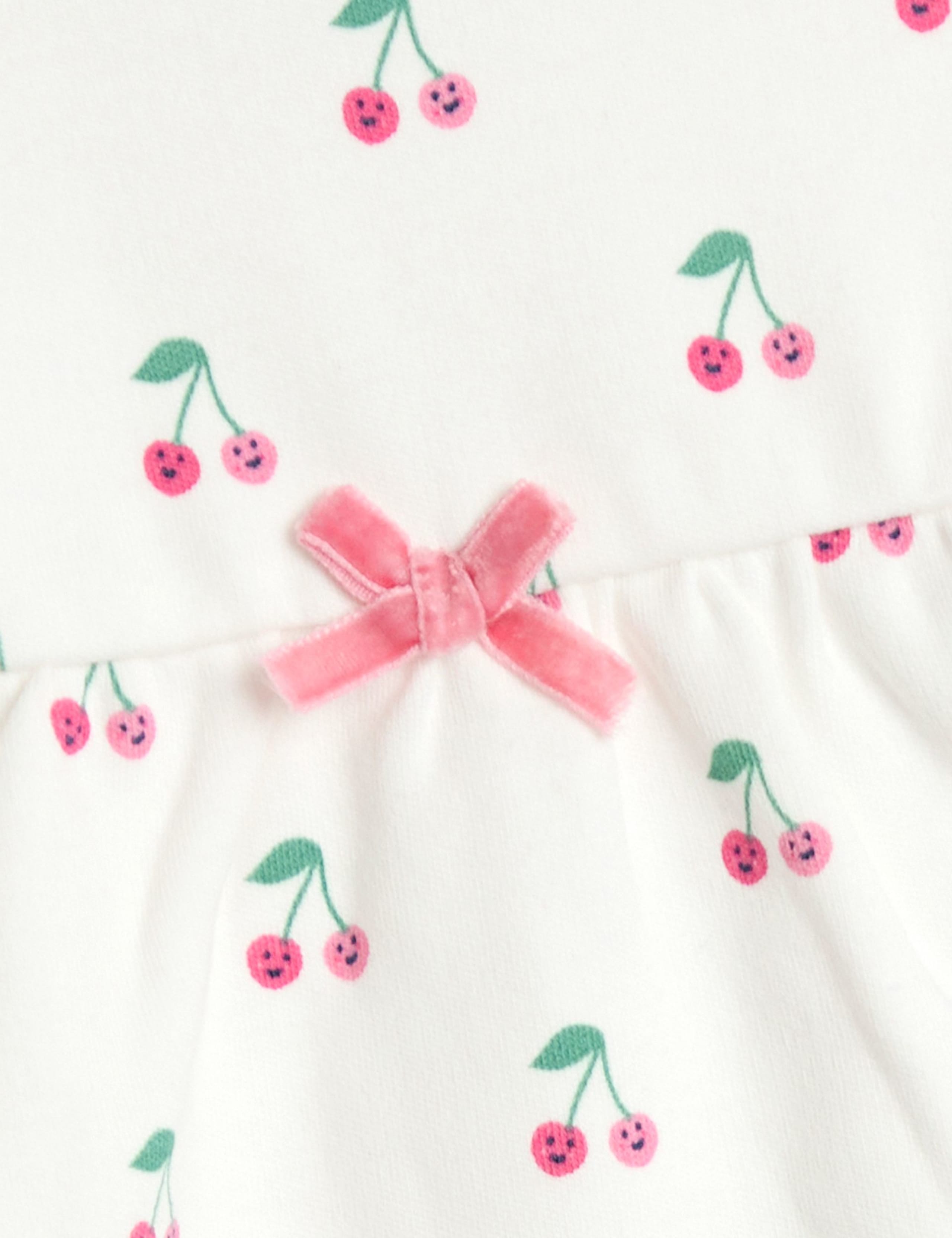 2pk Pure Cotton Cherry Jersey Pyjama Sets (1-7 Yrs) 8 of 11