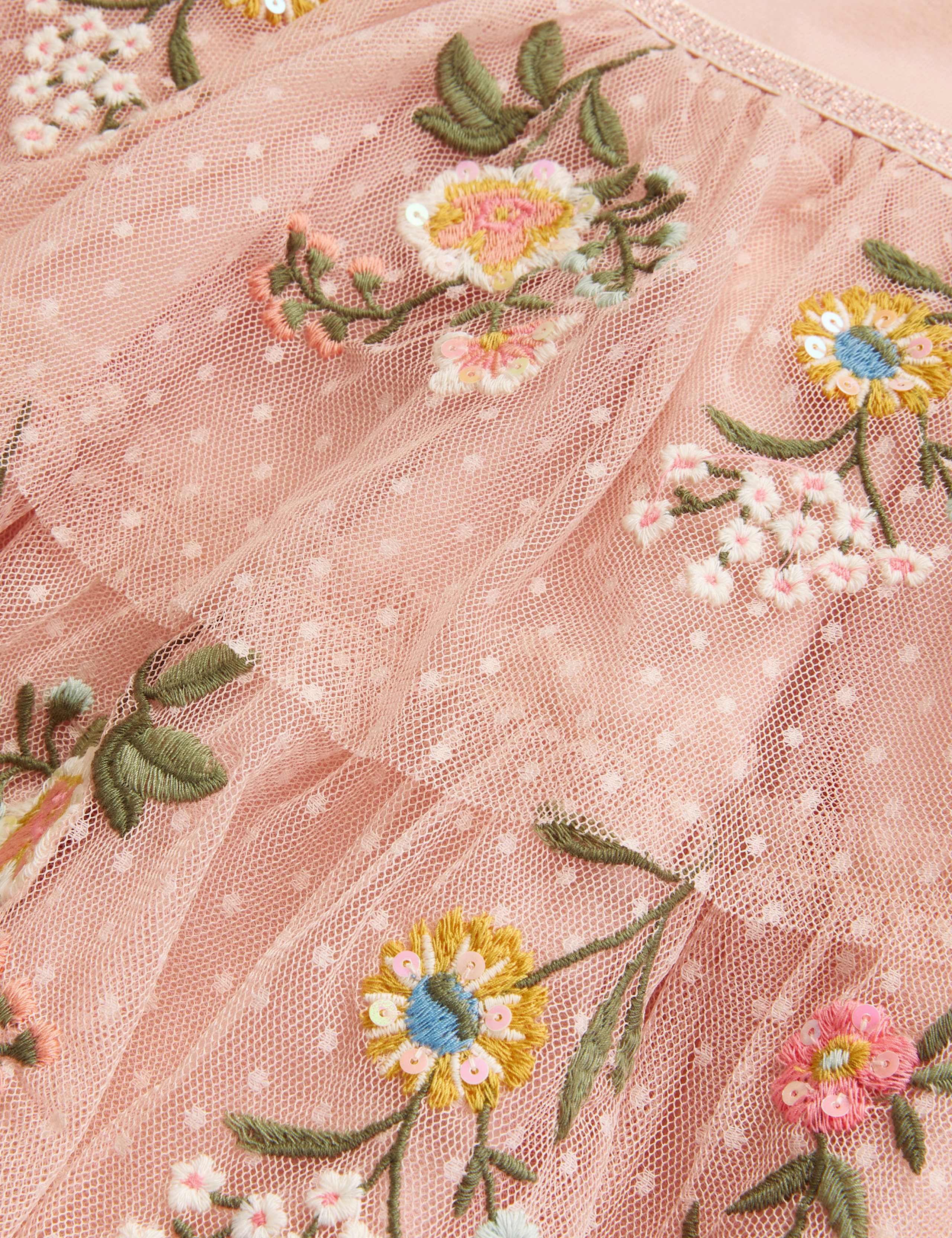 Floral Embroidered Tulle Dress (3-13 Yrs) 3 of 3