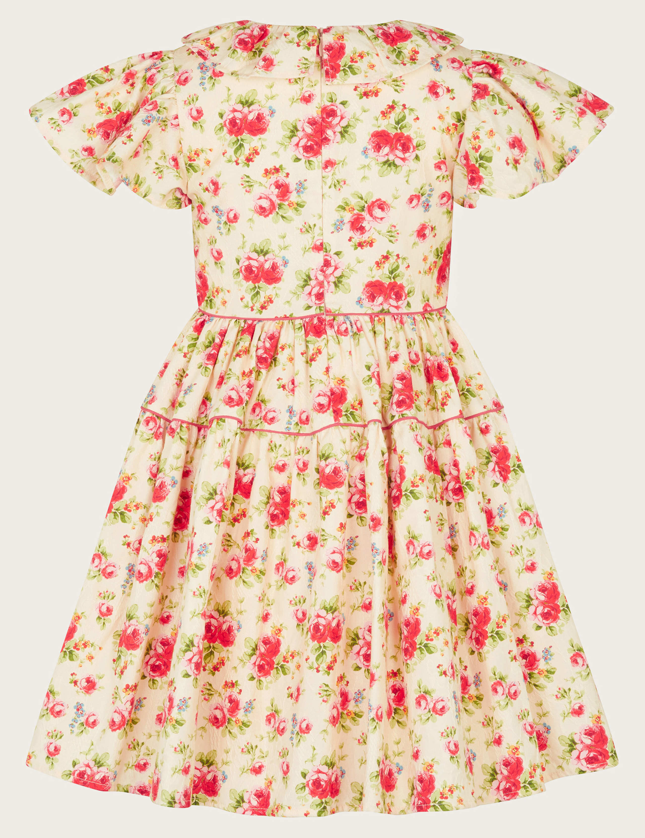Pure Cotton Floral Frill Dress (3-13 Yrs) 2 of 3