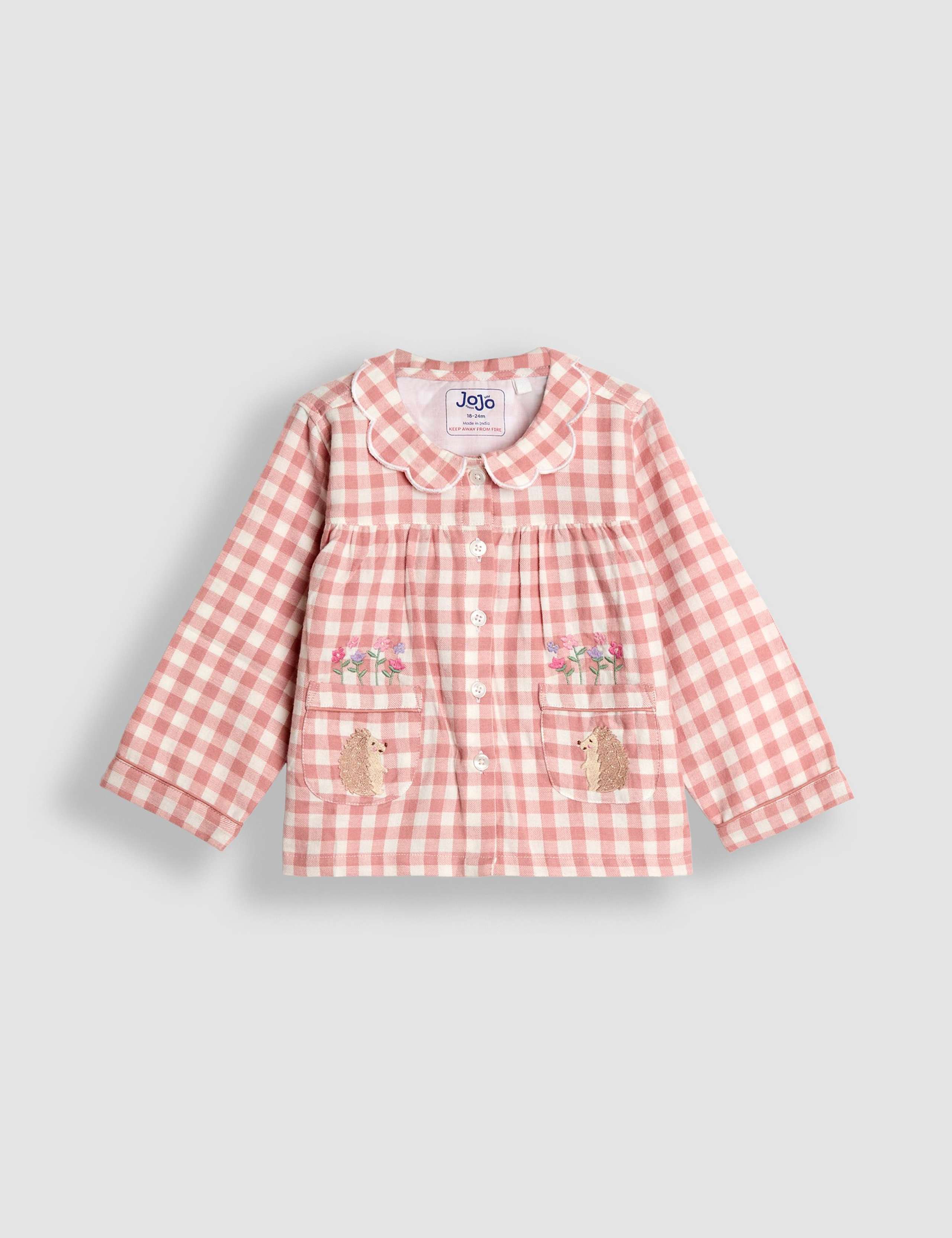 Pure Cotton Checked Hedgehog Pyjama (0-7 Yrs) 5 of 6