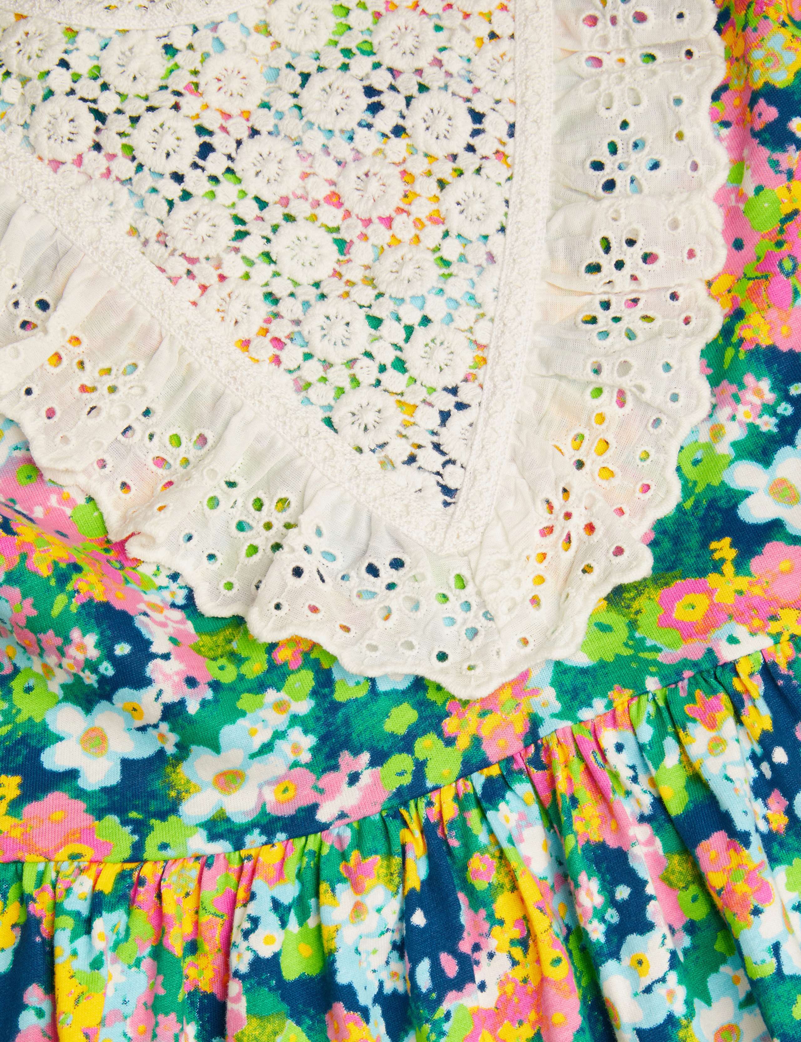 Pure Cotton Floral Dress (3-15 Yrs) 3 of 3