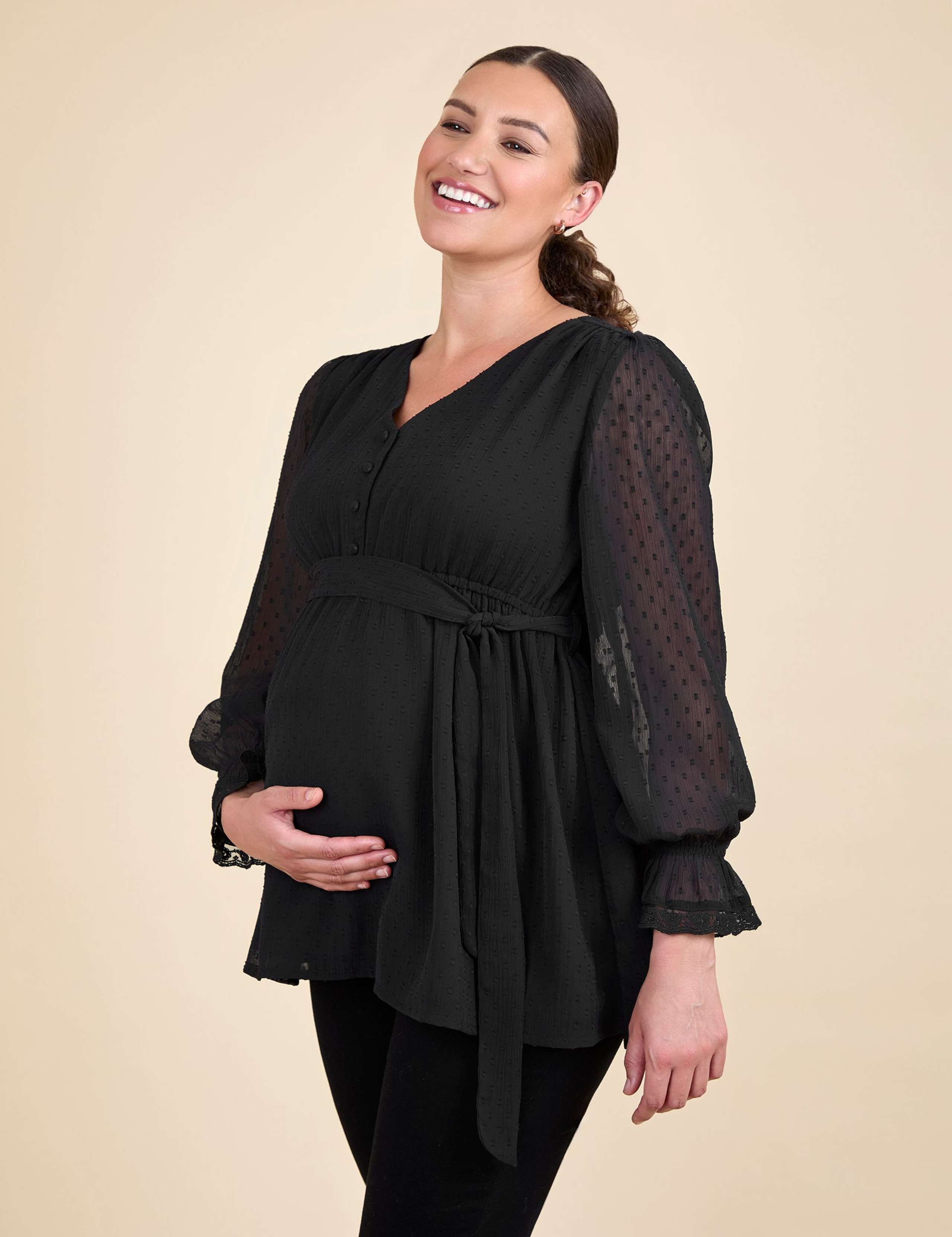 Maternity V-Neck Blouse 1 of 5