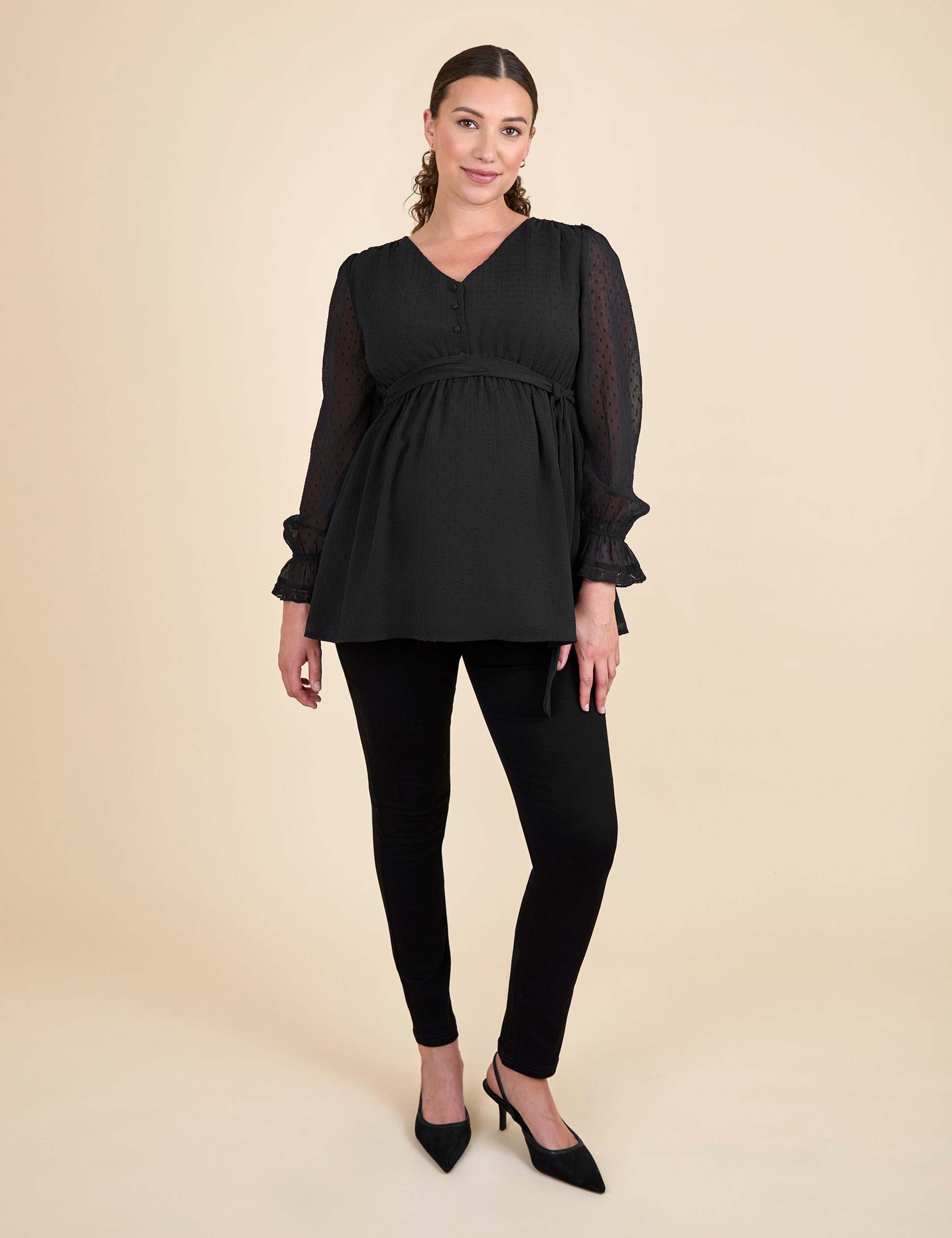 Maternity V-Neck Blouse 2 of 5