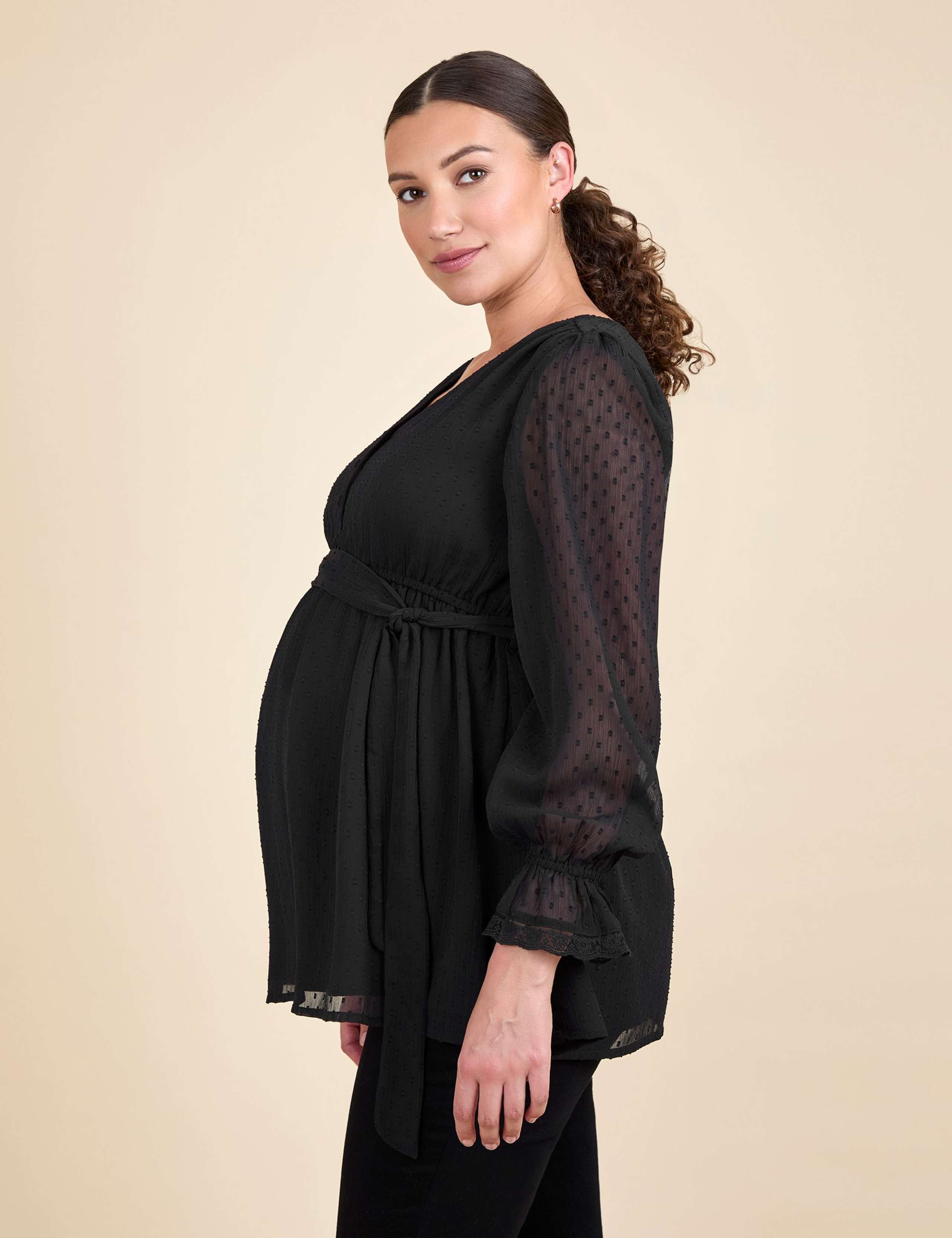 Maternity V-Neck Blouse 3 of 5