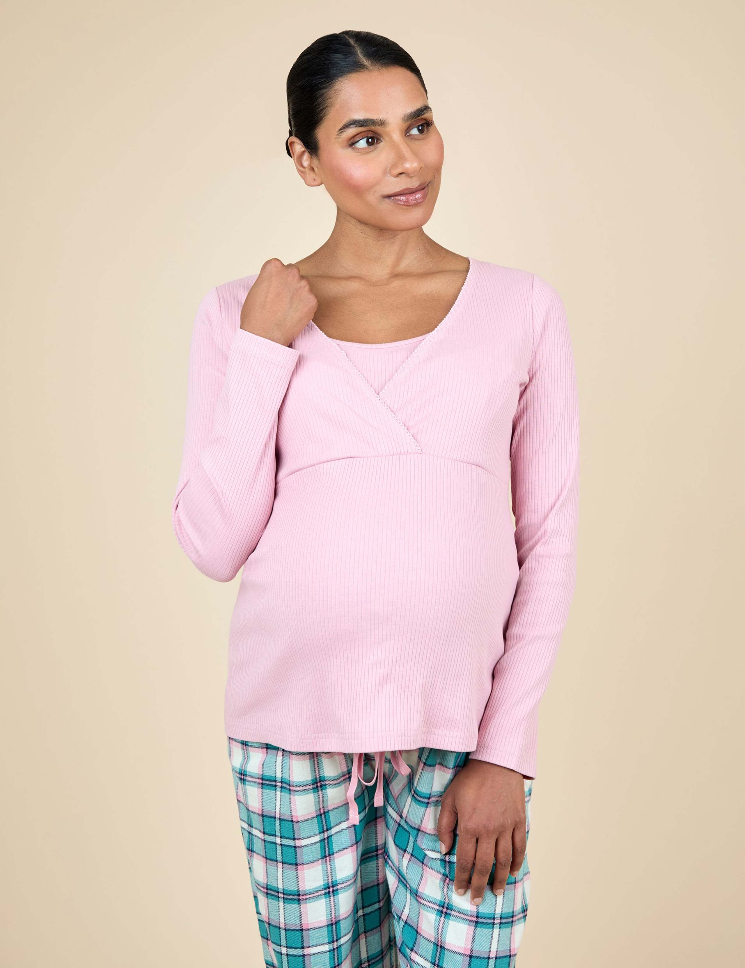 Maternity Cotton Rich Checked Pyjama Set 3 of 7