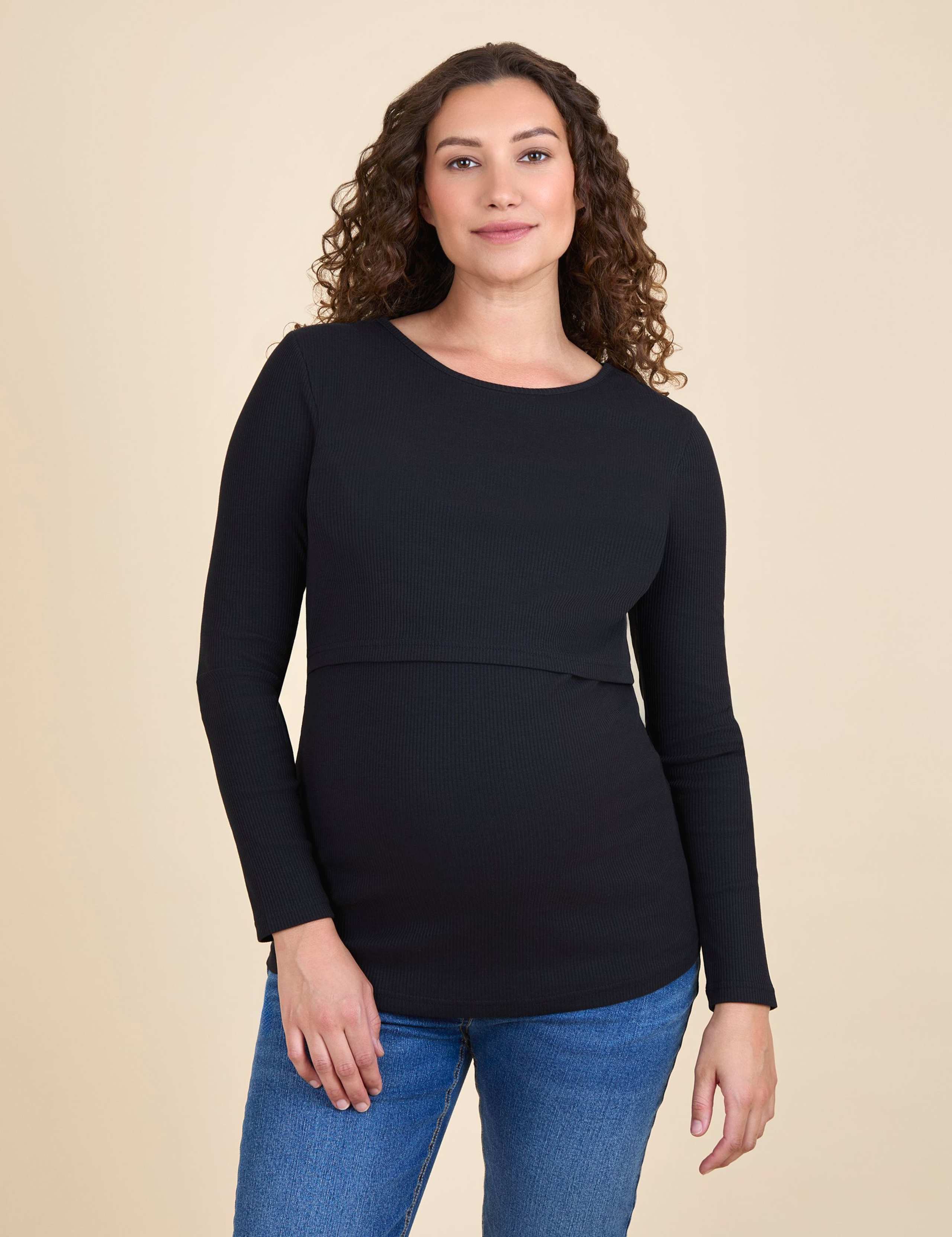 Maternity 2pk Cotton Rich Textured Top 6 of 10