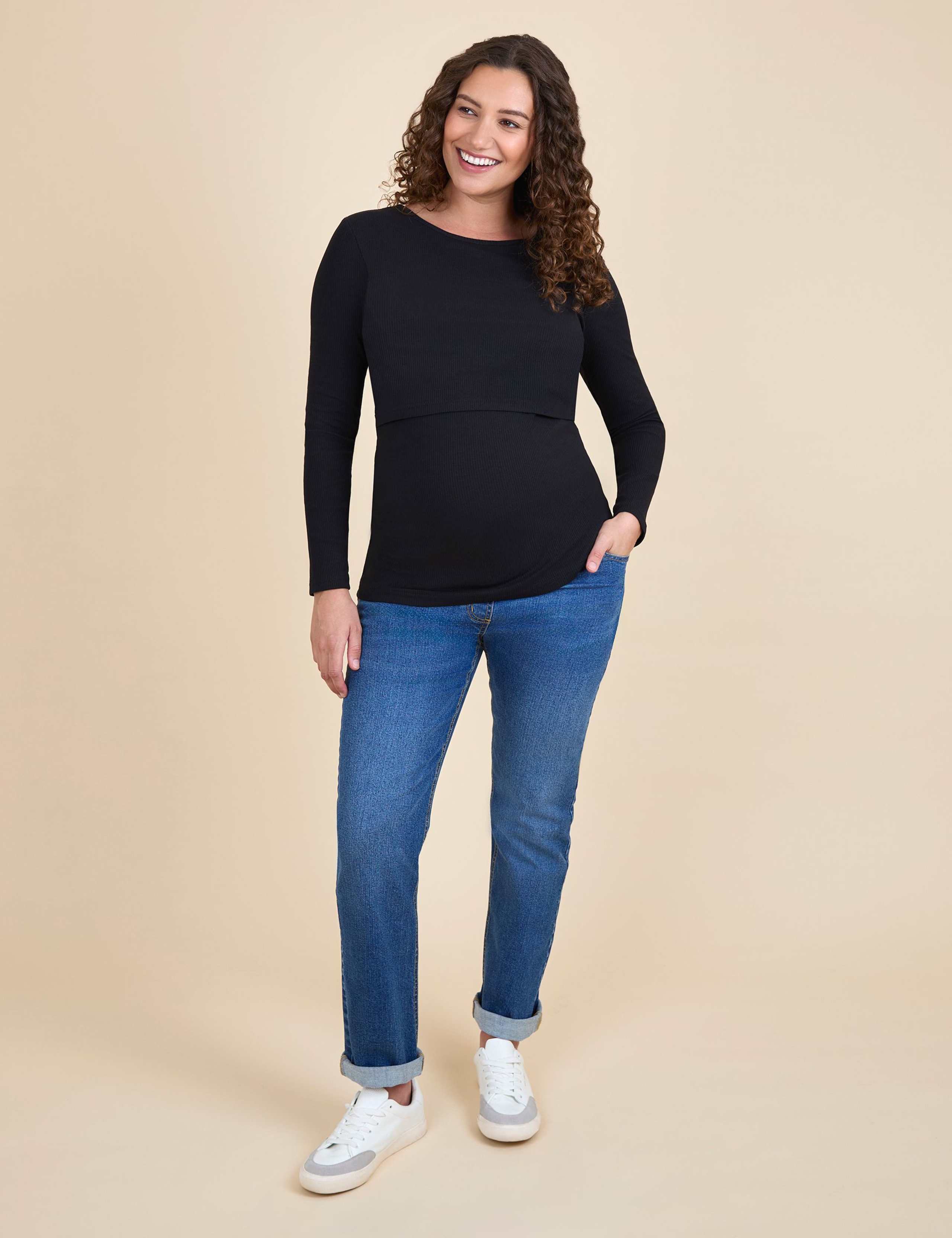 Maternity 2pk Cotton Rich Textured Top 7 of 10