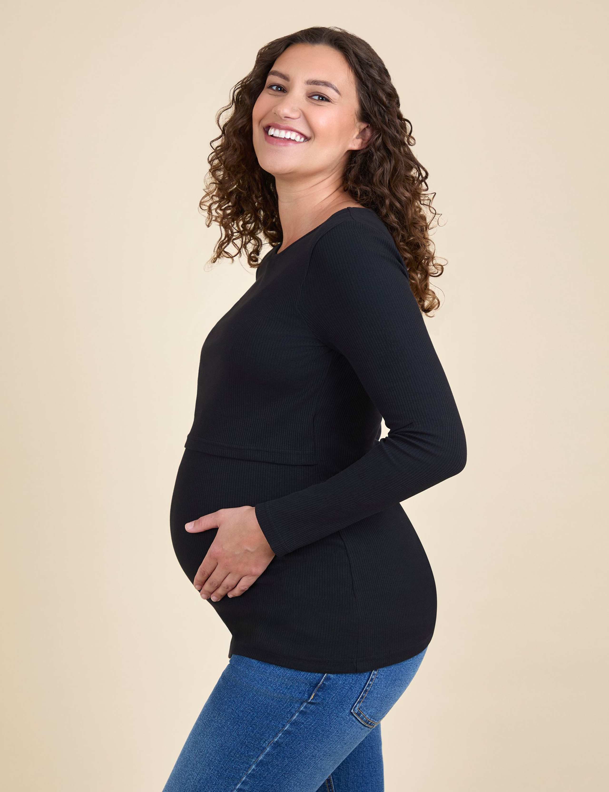 Maternity 2pk Cotton Rich Textured Top 8 of 10