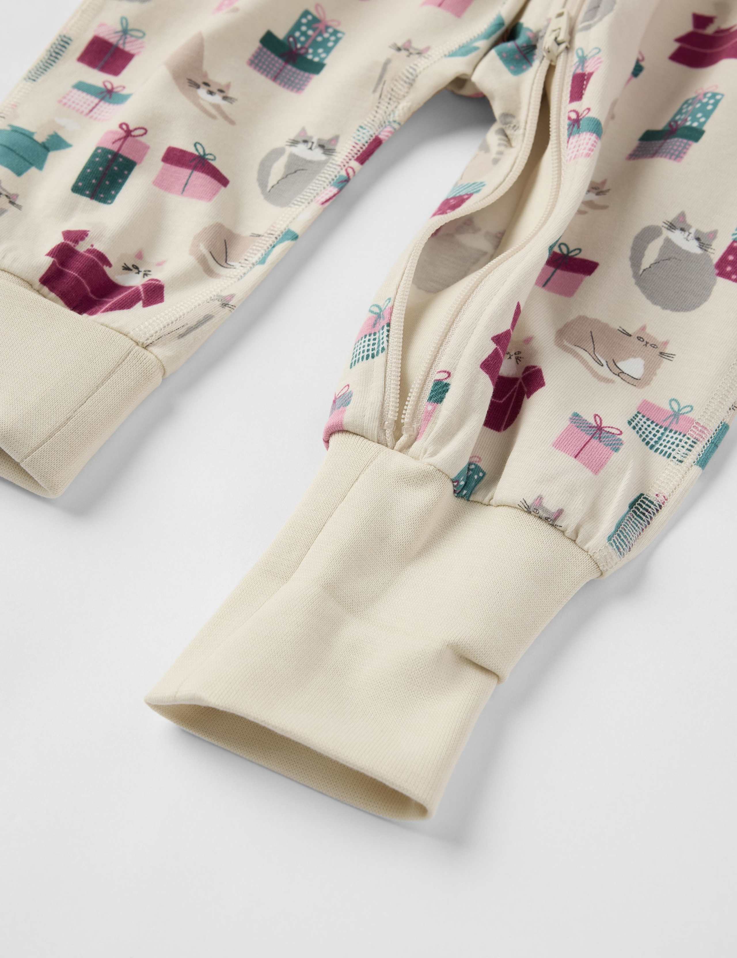 Cotton Rich Cat Sleepsuit (0-4 Yrs) 2 of 3