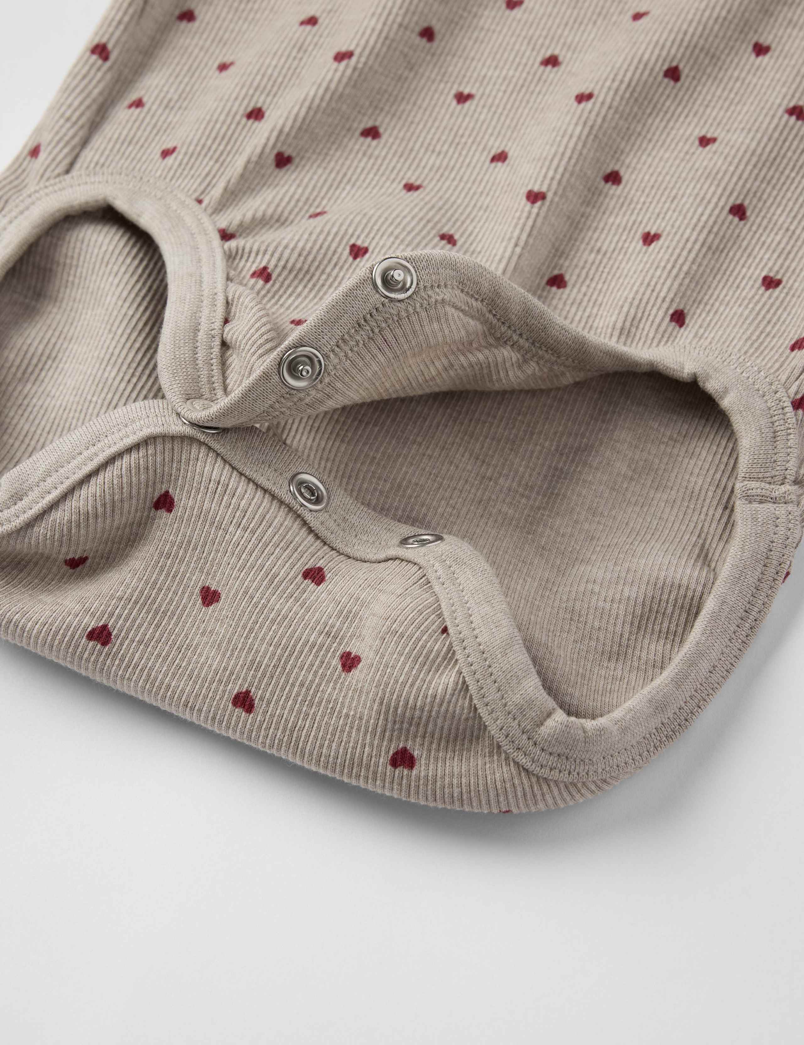 Cotton Rich Heart Print Bodysuit (1-12 Mths) 2 of 2