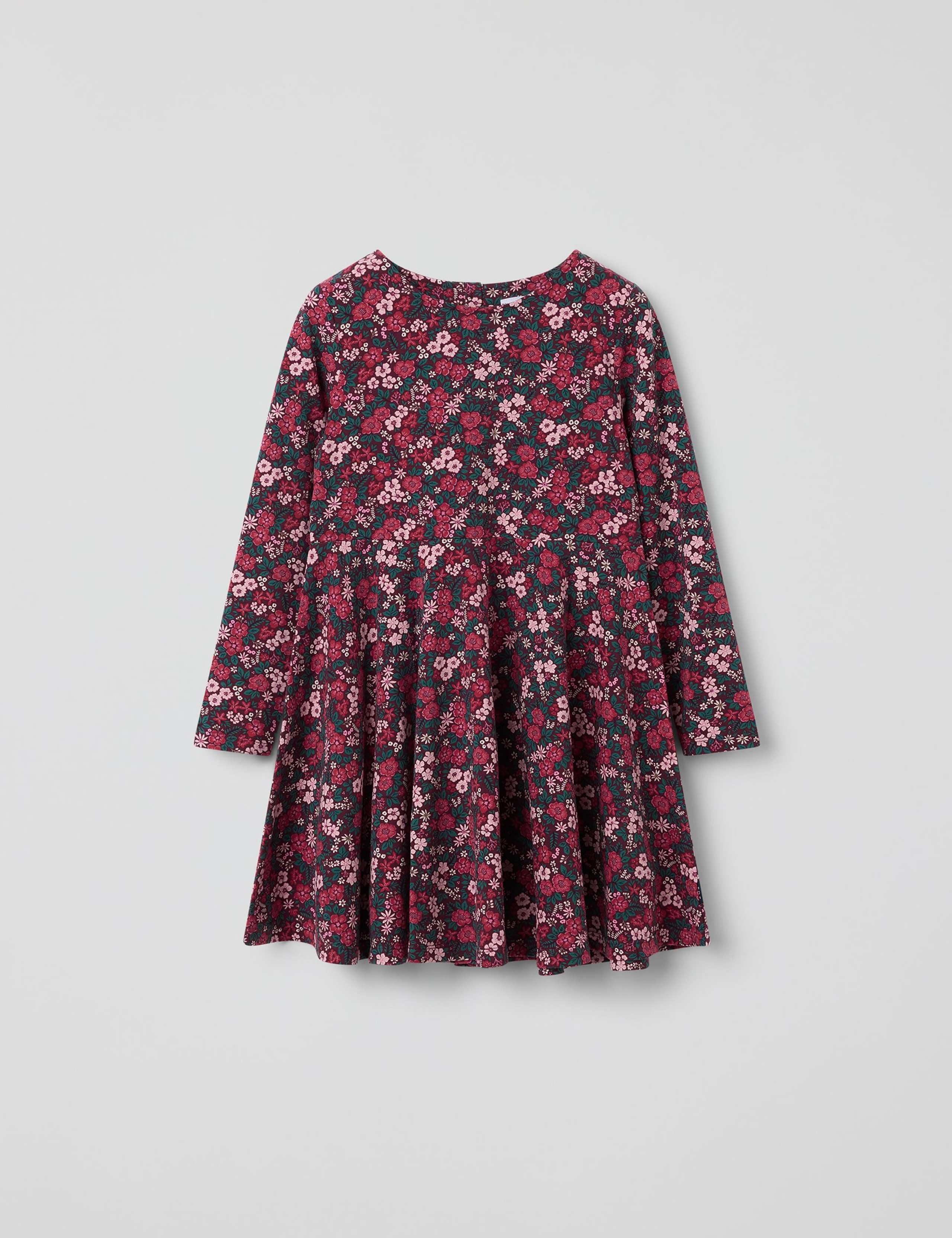 Cotton Rich Floral Dress (1-10 Yrs) 1 of 3