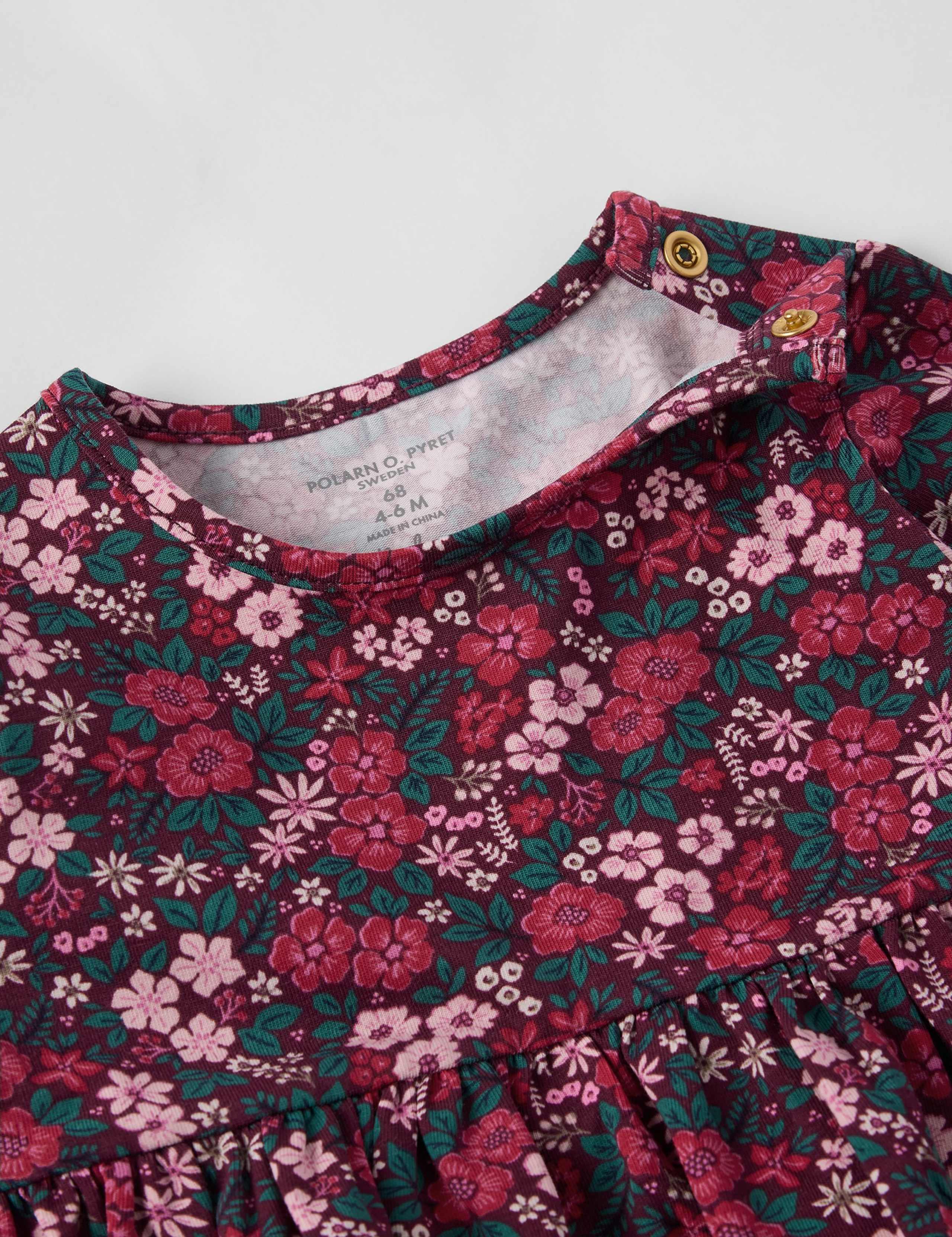 Cotton Rich Floral Dress (1-12 Mths) 2 of 4