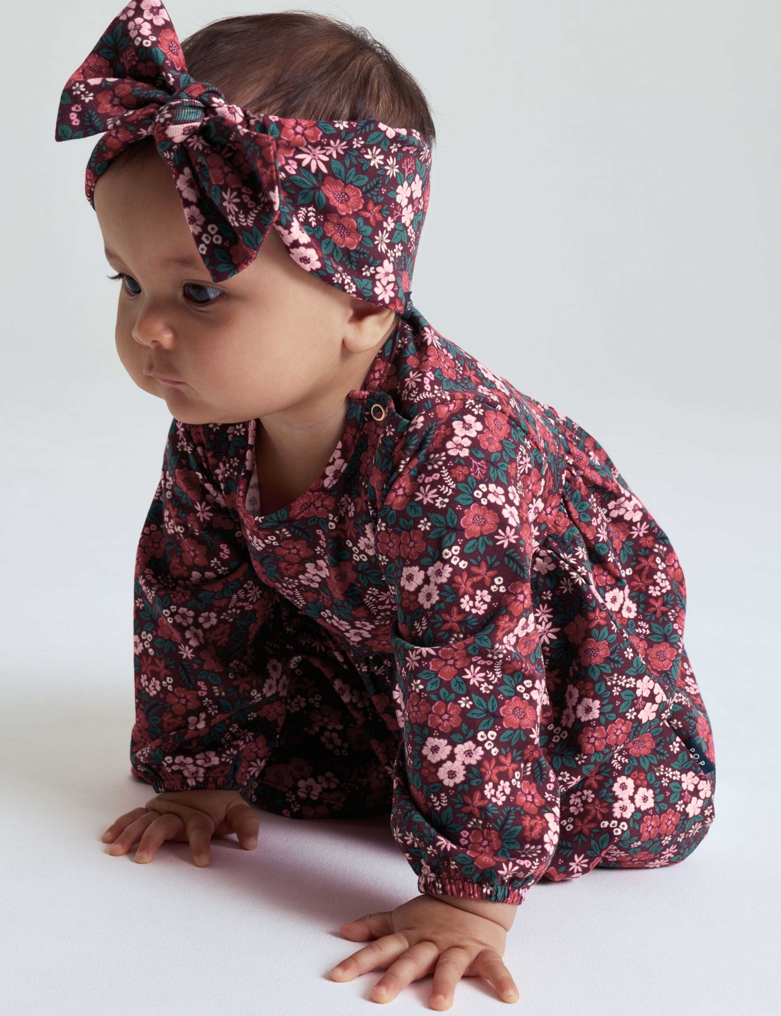 Cotton Rich Floral Dress (1-12 Mths) 3 of 4
