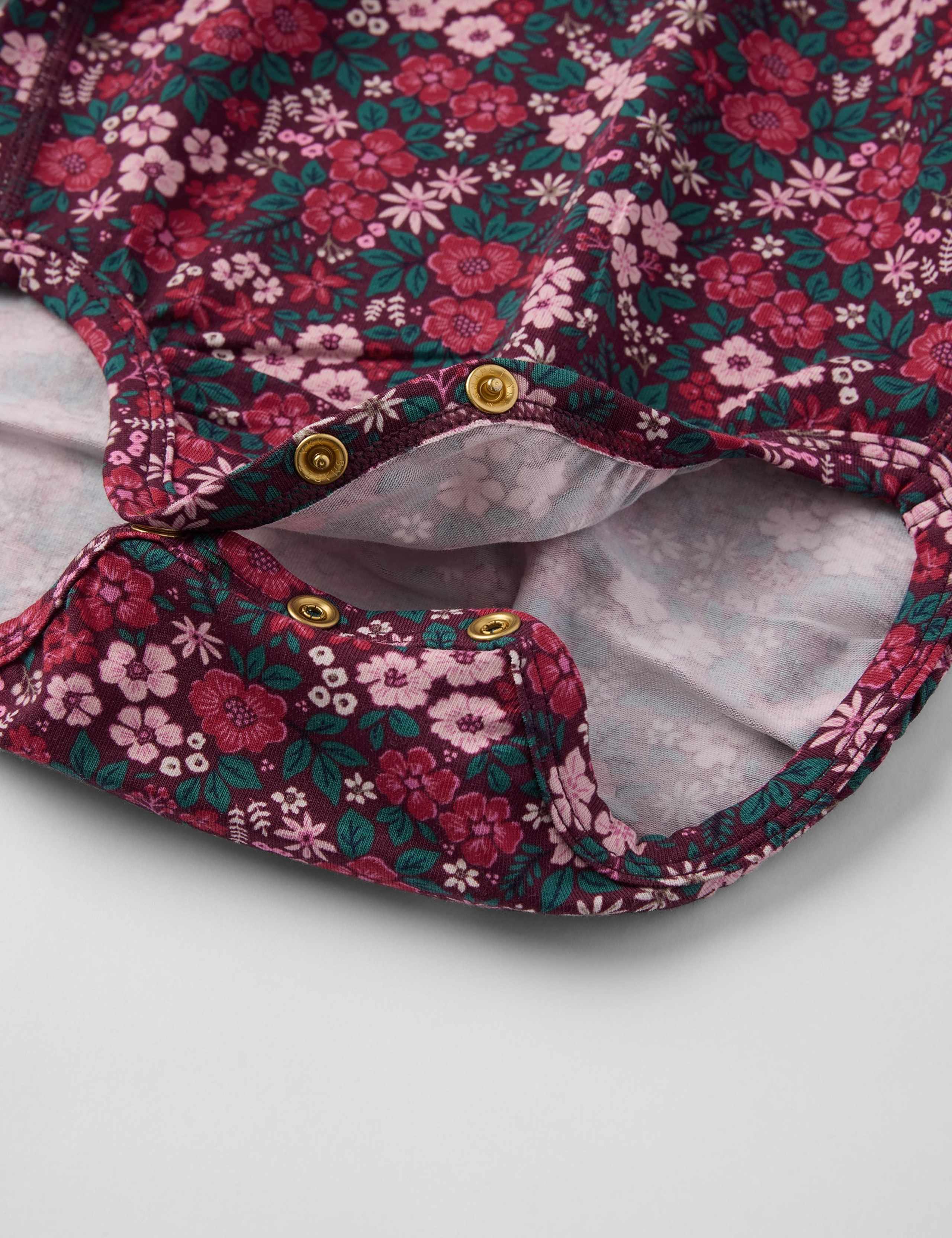 Cotton Rich Floral Bodysuit (6-12 Mths) 3 of 3