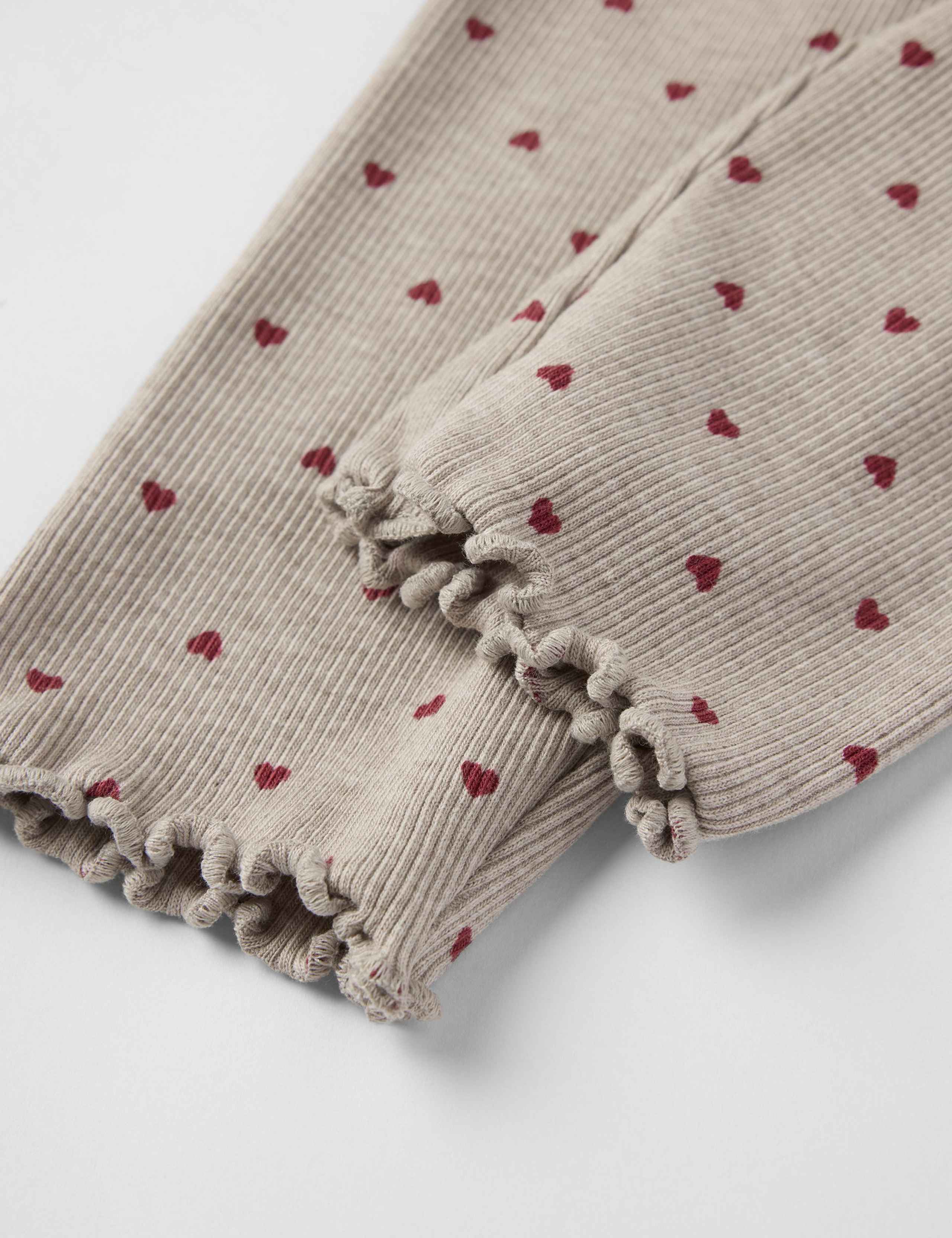 Cotton Rich Heart Leggings (1-12 Mths) 2 of 2