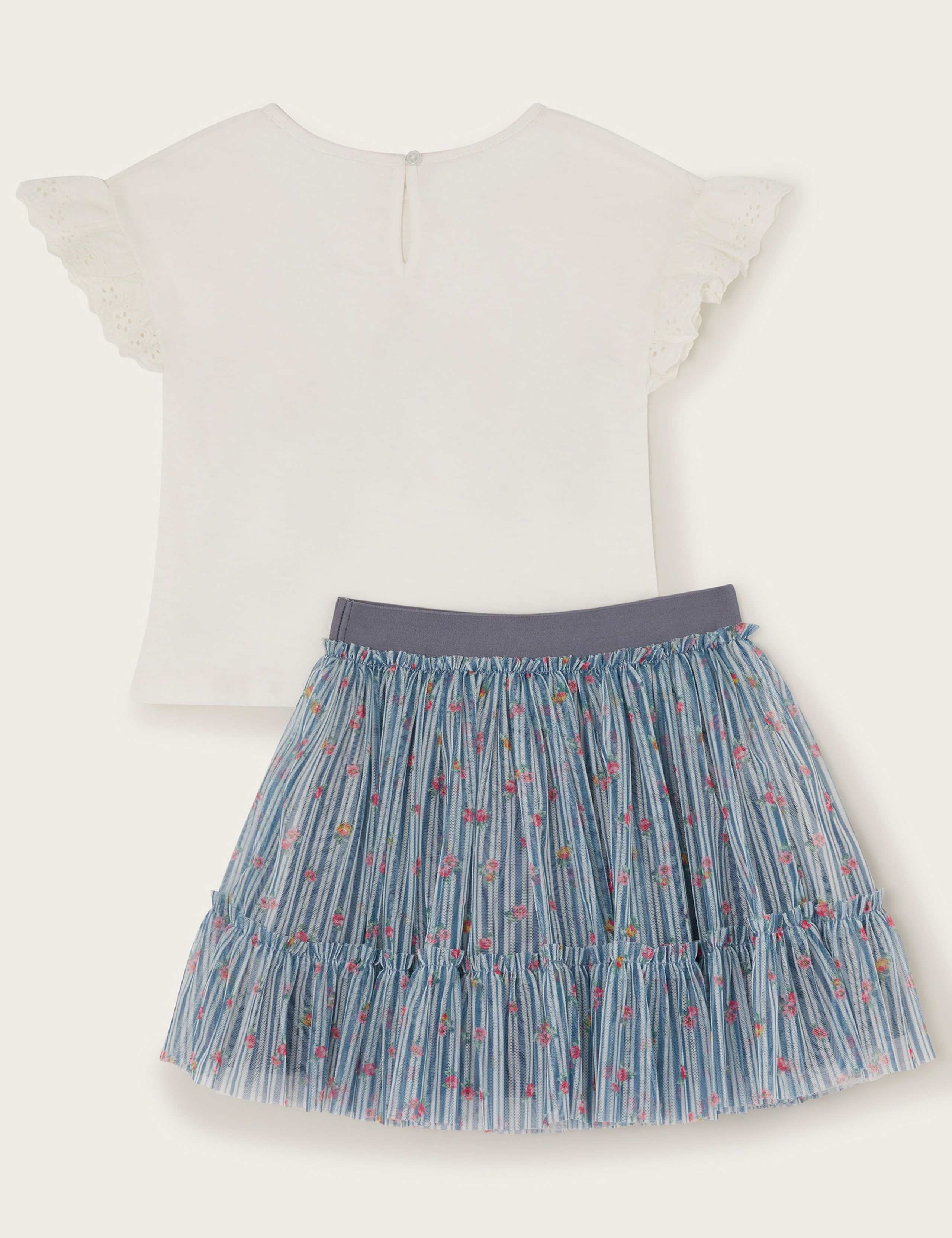 Tulle Floral Skirt & T-Shirt Set (3-13 Yrs) 2 of 3