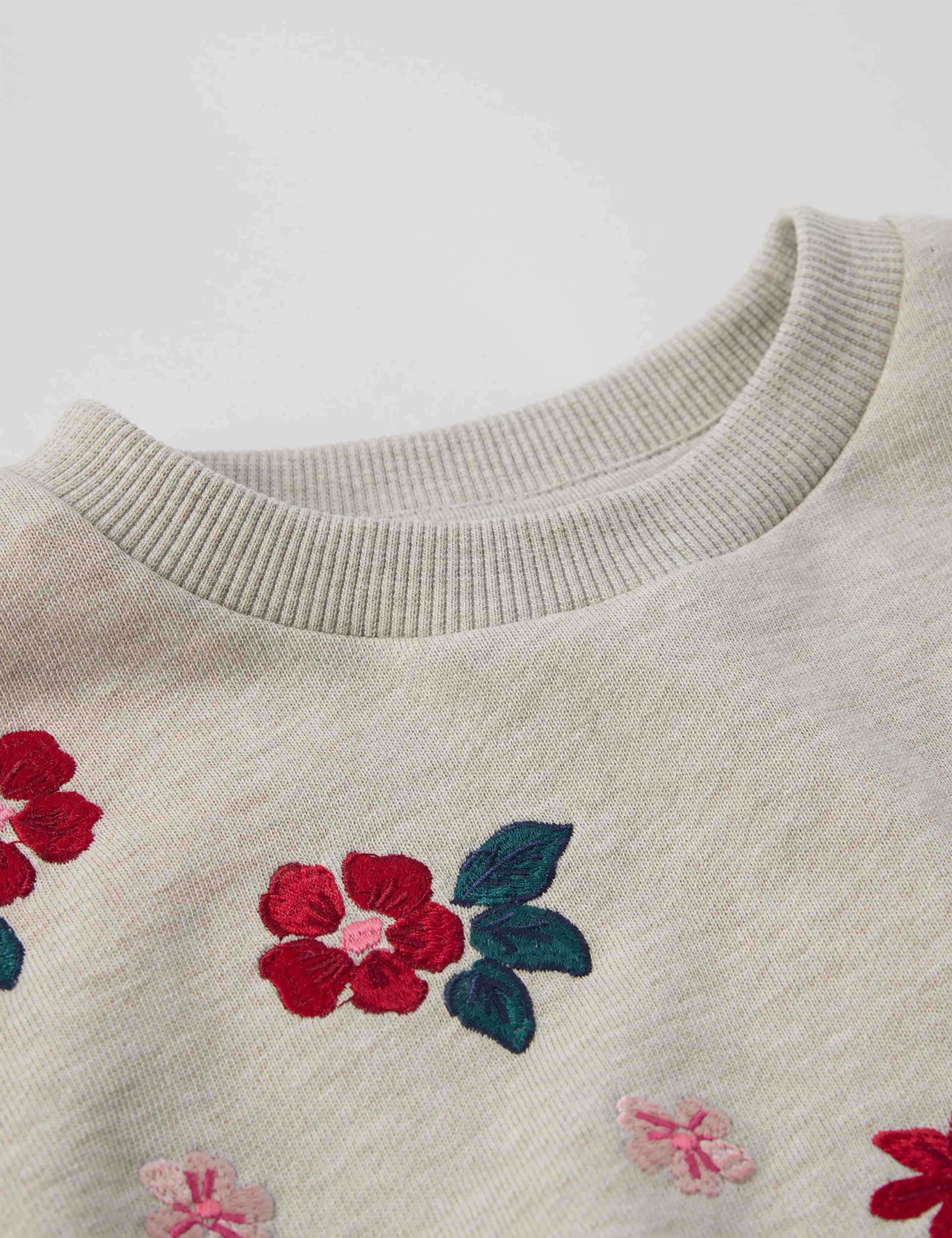 Pure Cotton Floral Sweatshirt (1-10 Yrs) 3 of 4
