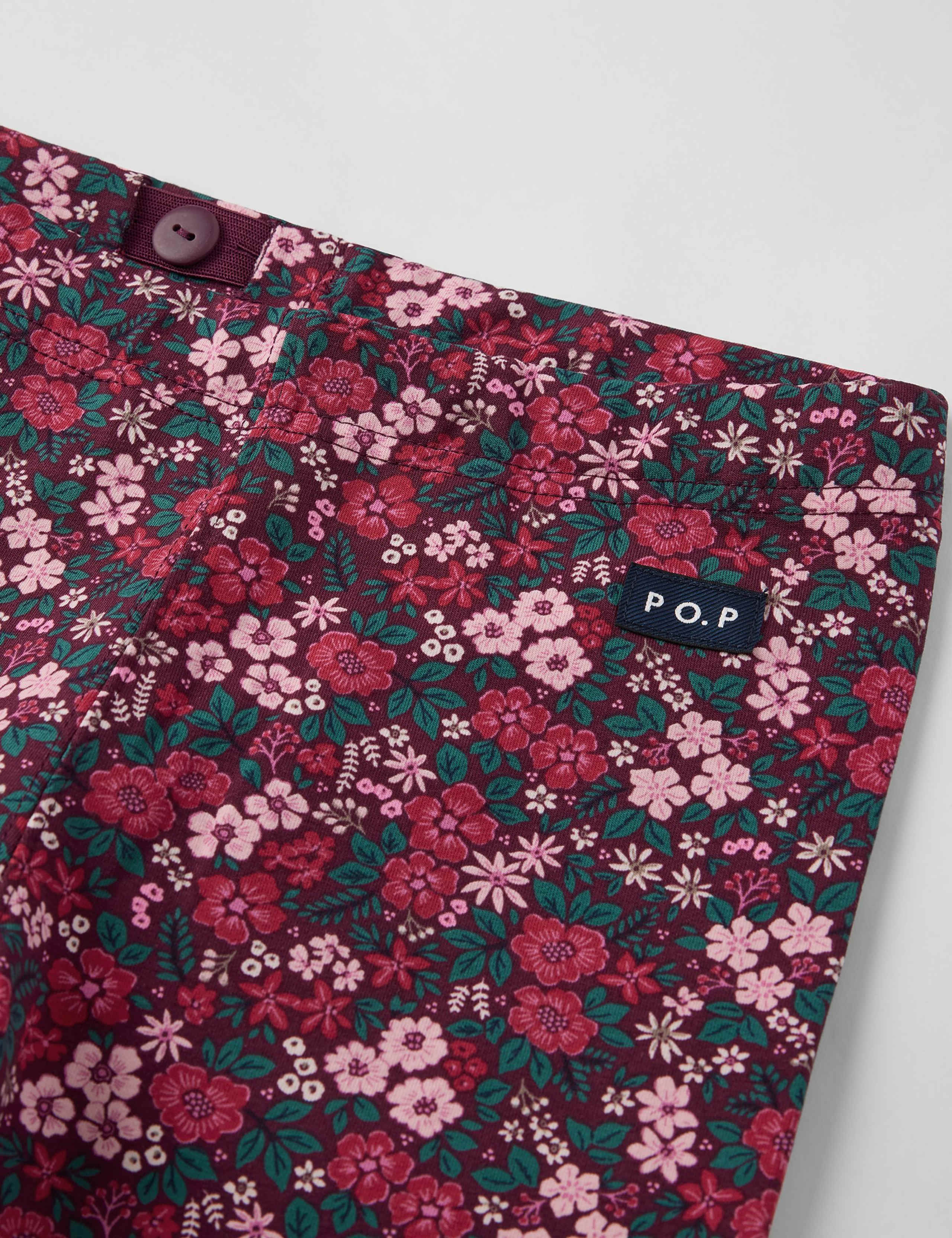 Cotton Rich Floral Leggings (1-7 Yrs) 2 of 2