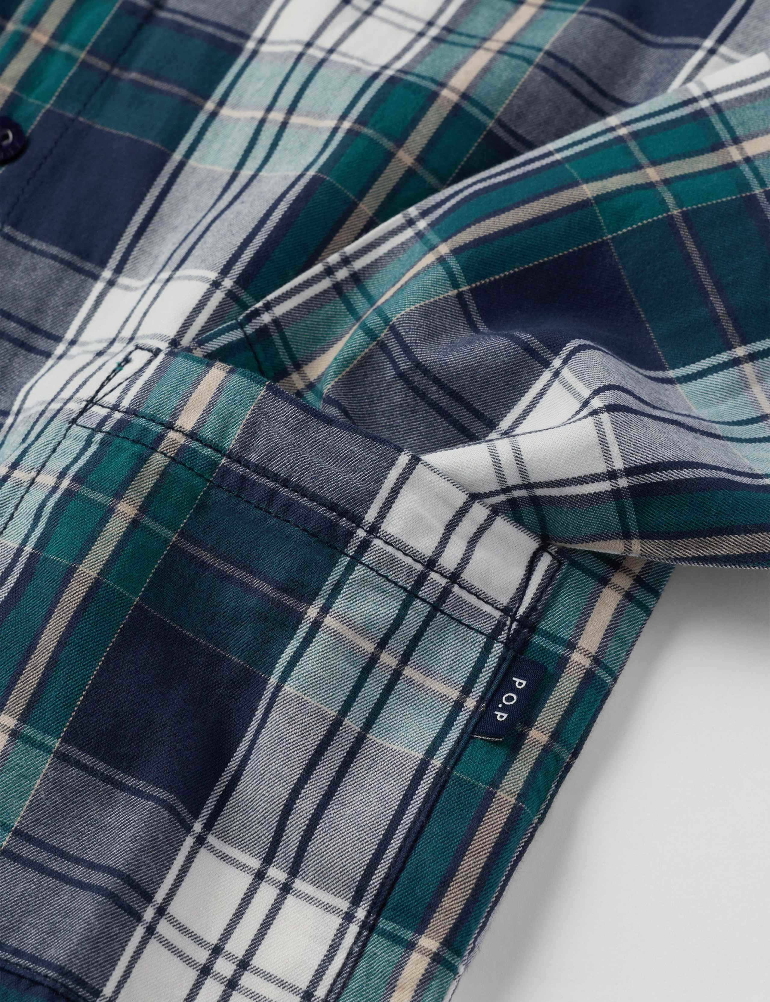 Pure Cotton Brushed Checked Pyjamas (1-10 Yrs) 2 of 4